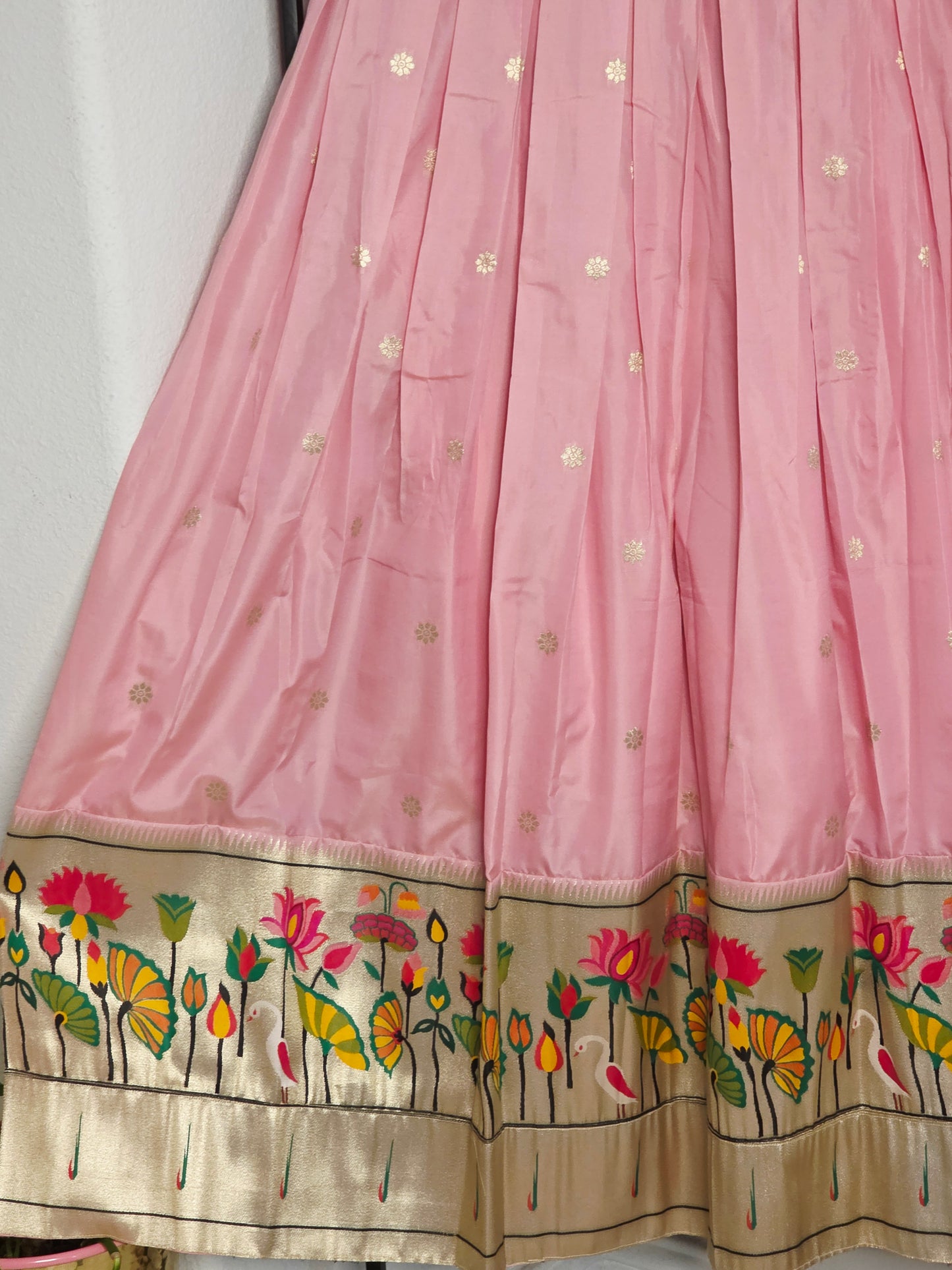 Paithani Style Soft Benarasi Lehenga Set for Girls (12–13 Years)
