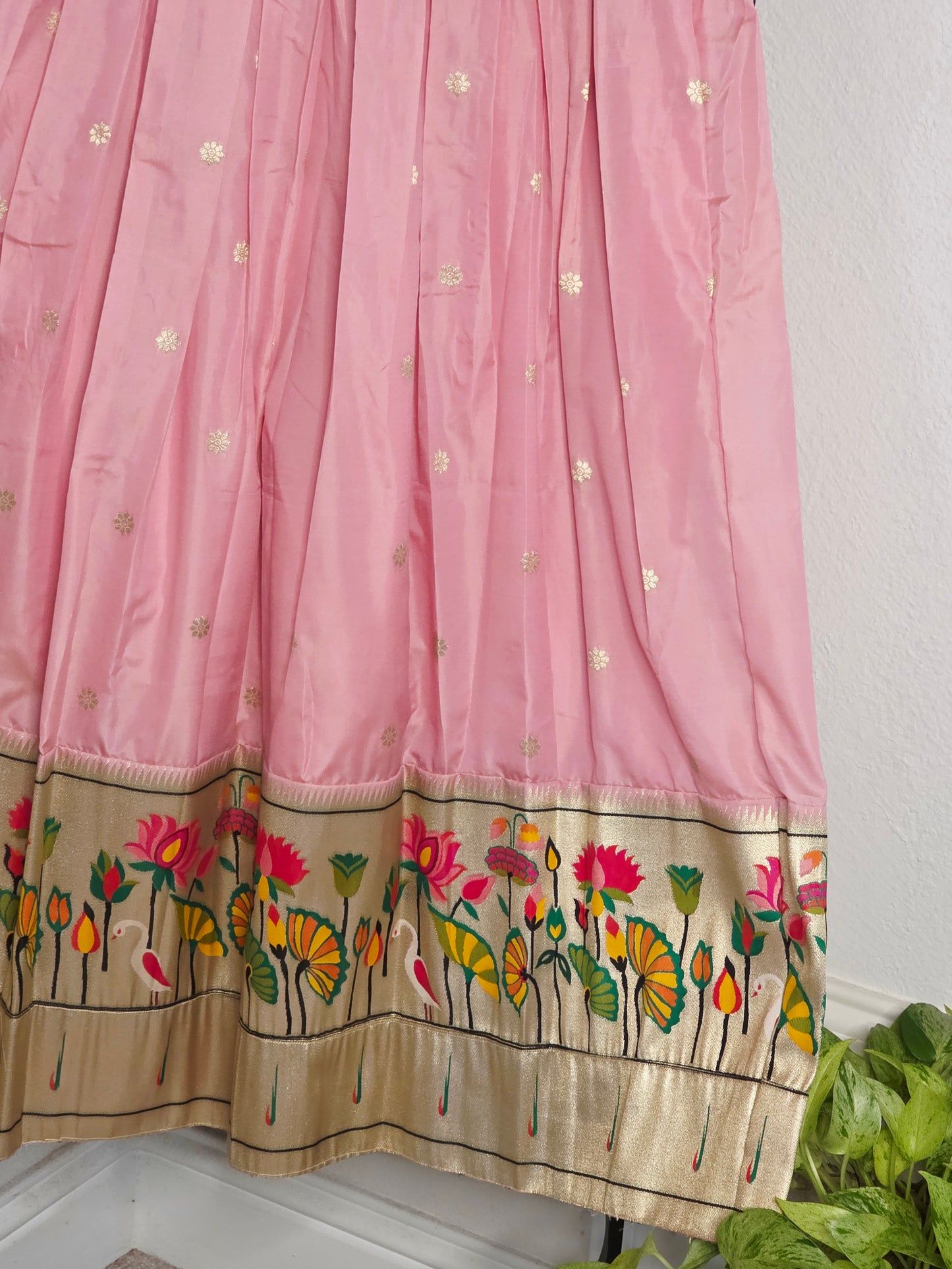 Paithani Style Soft Benarasi Lehenga Set for Girls (12–13 Years)