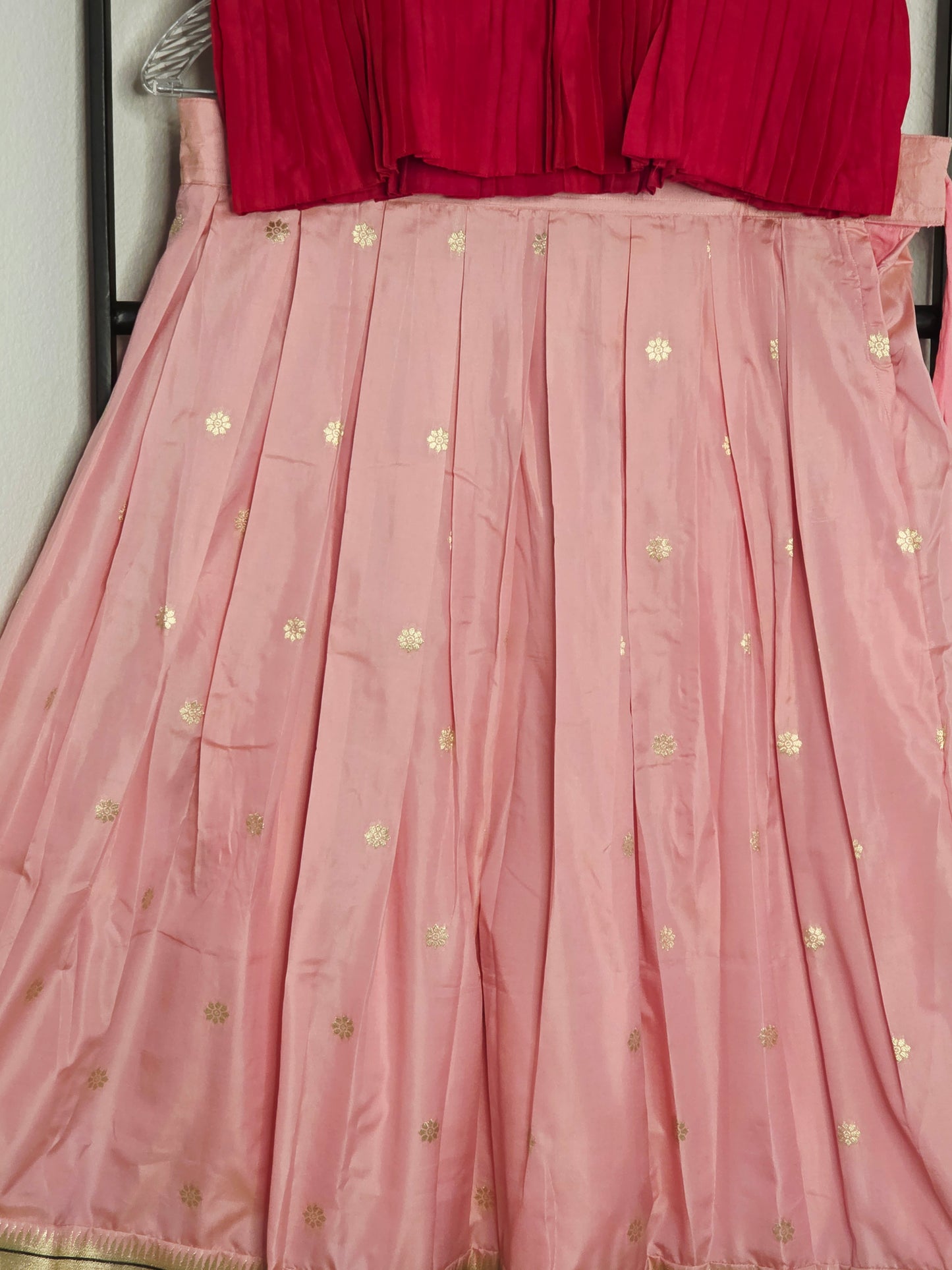 Paithani Style Soft Benarasi Lehenga Set for Girls (12–13 Years)