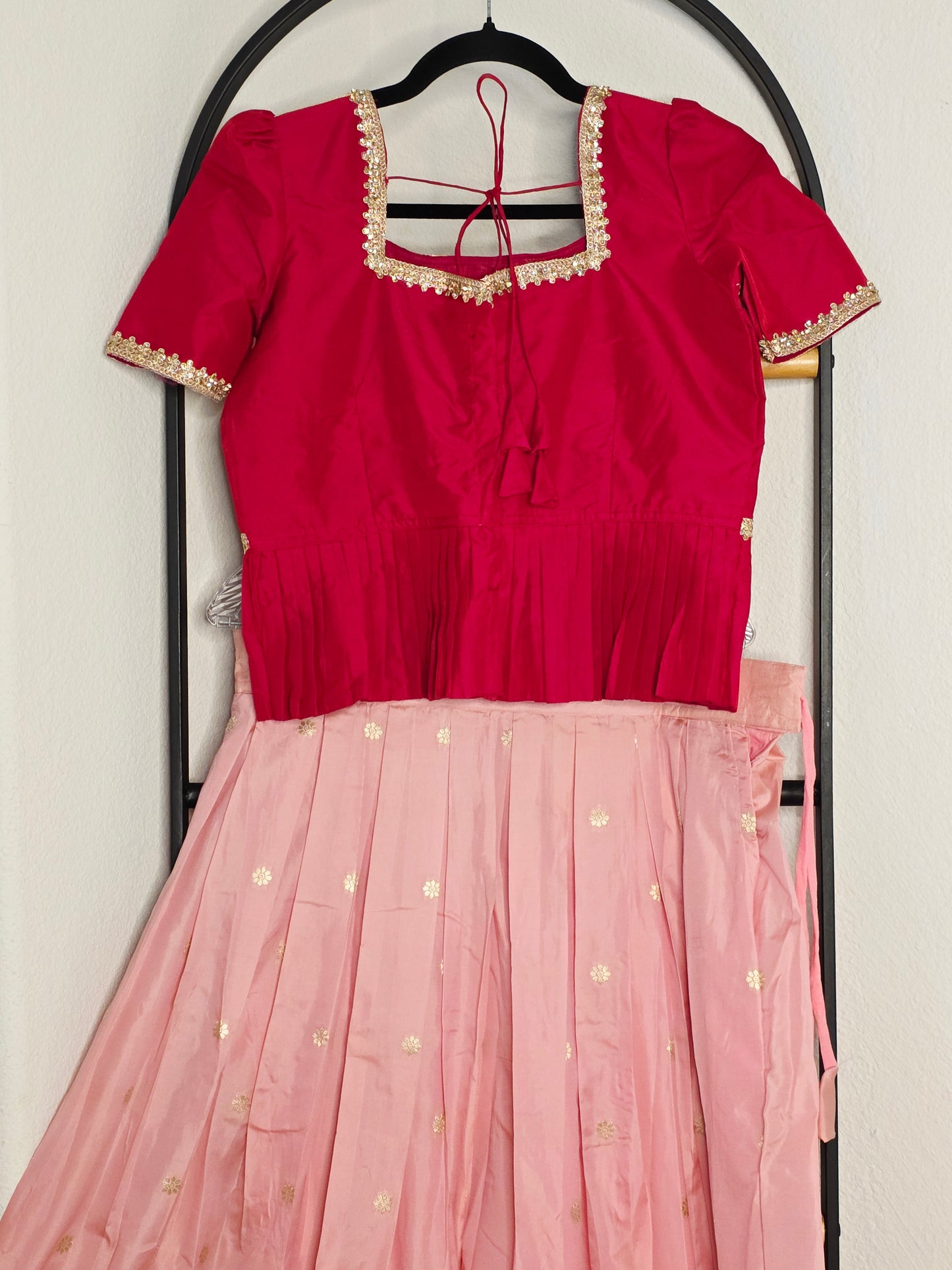 Paithani Style Soft Benarasi Lehenga Set for Girls (12–13 Years)