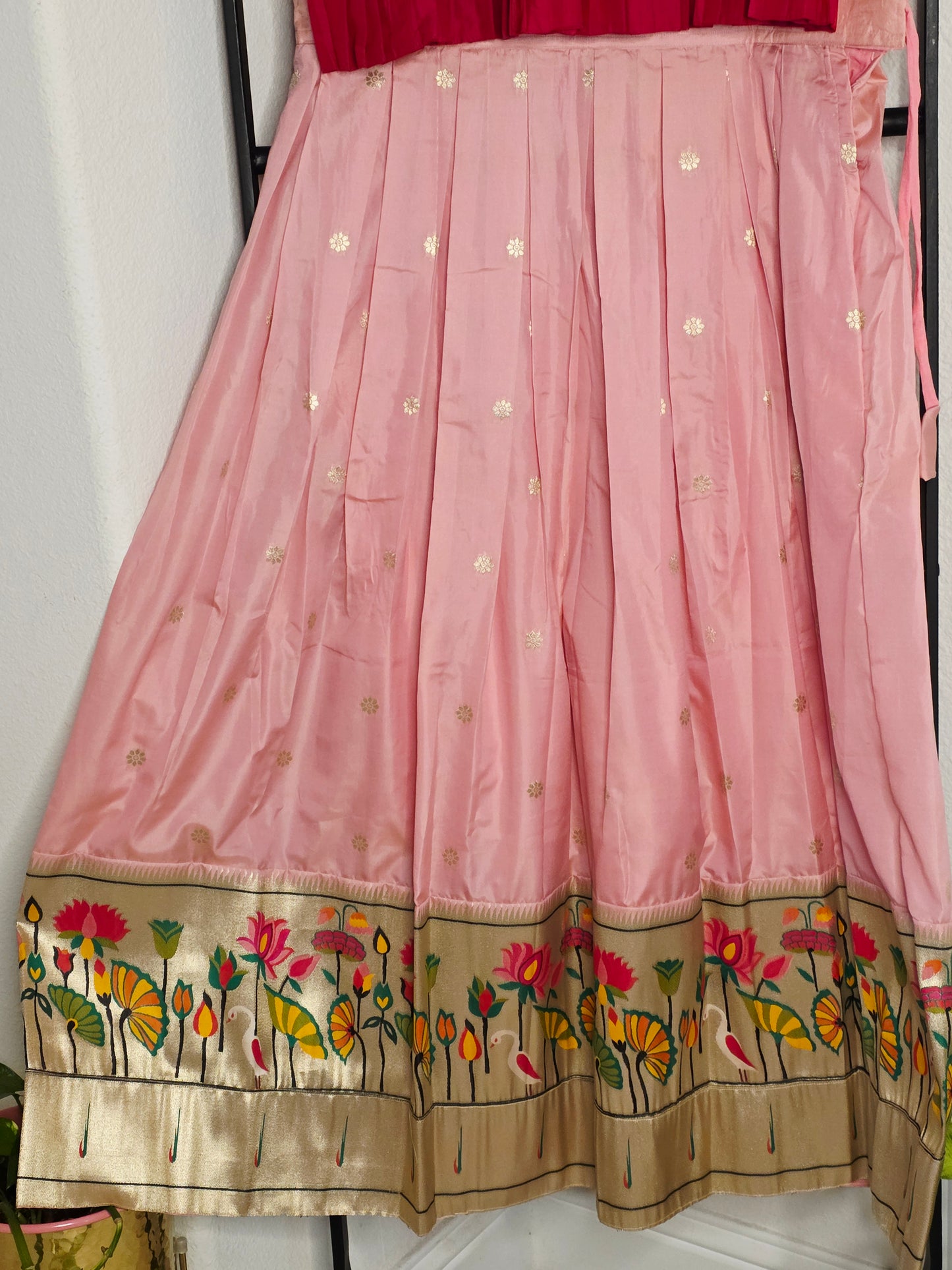 Paithani Style Soft Benarasi Lehenga Set for Girls (12–13 Years)