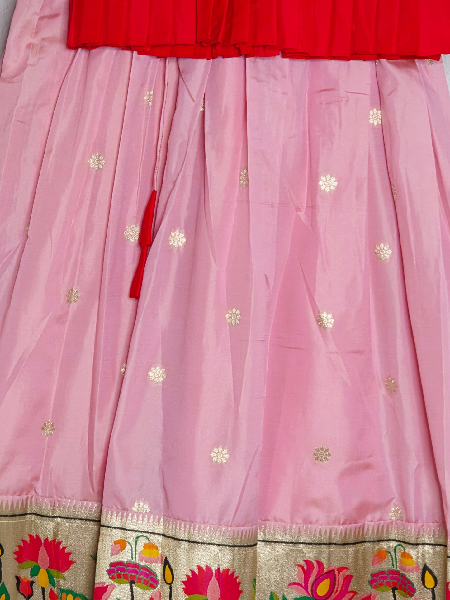 Paithani Style Soft Benarasi Lehenga Set for Girls (4 - 5Years)