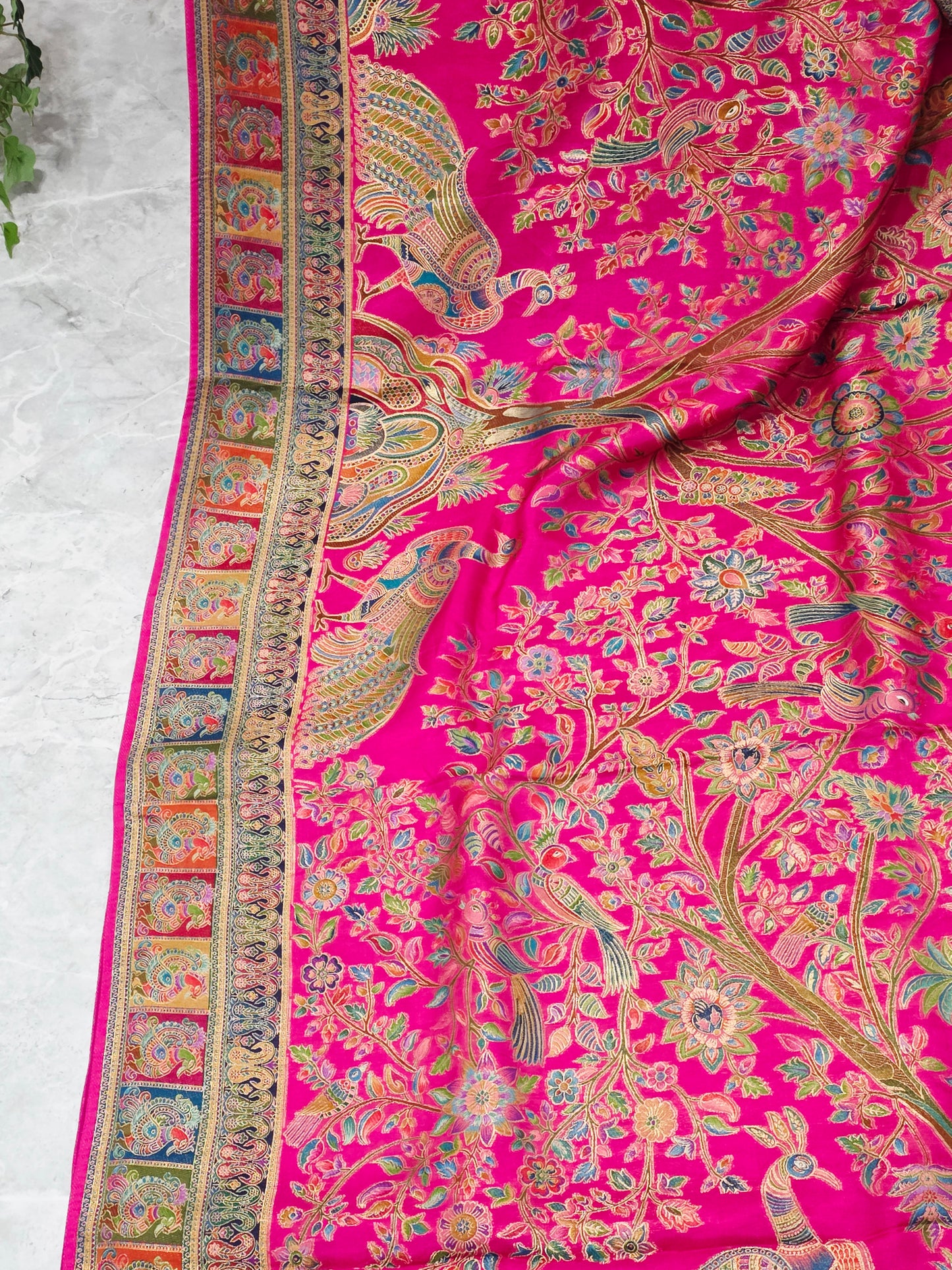 Kashmiri Emporium Design Soft Silk Banarasi Saree with Stitched Blouse