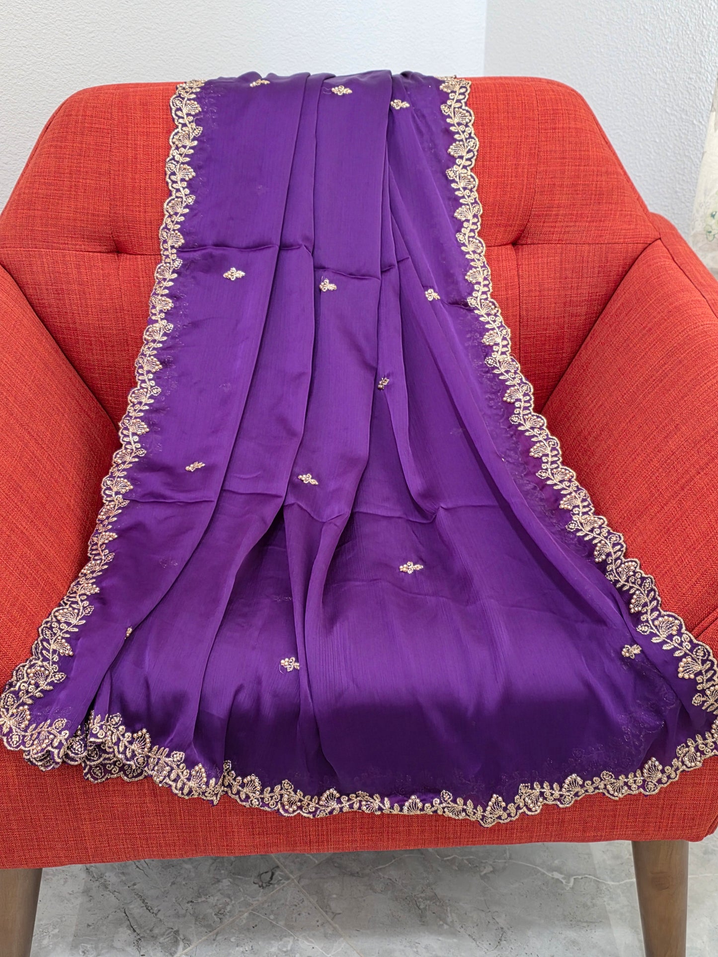 Chinon Chiffon Dupatta  for Lehenga Dresses Wedding Festive Ethnic Wear