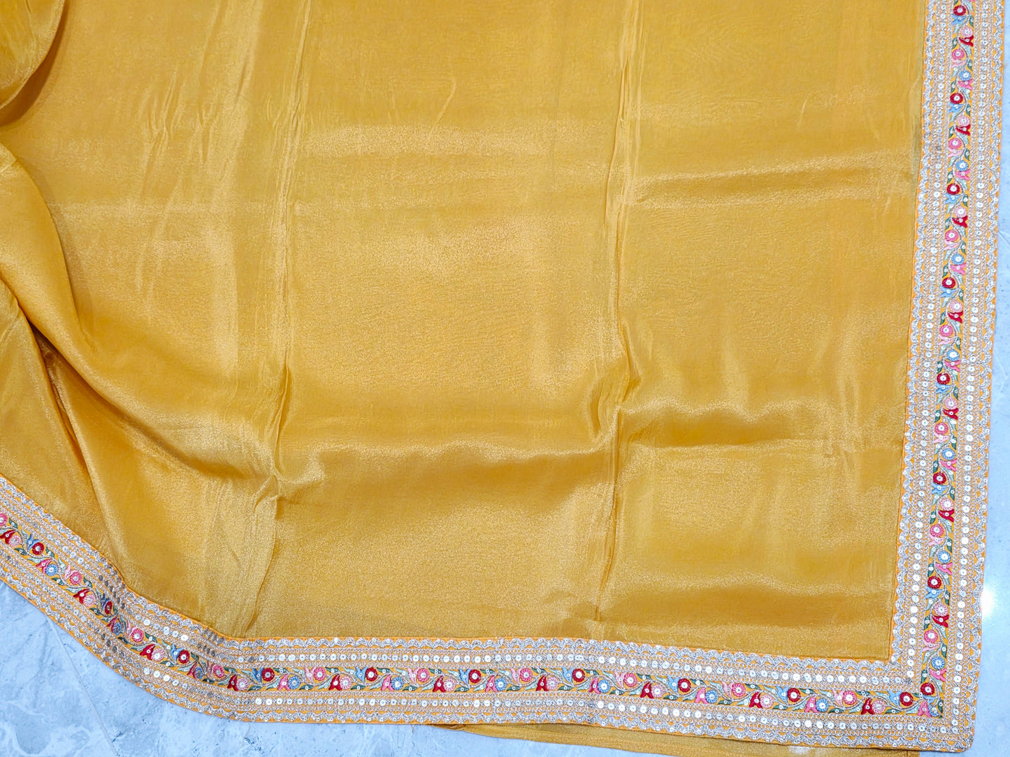 Designer Pure Soft Organza Tissue Saree - Sabyasachi Rangkart Blouse