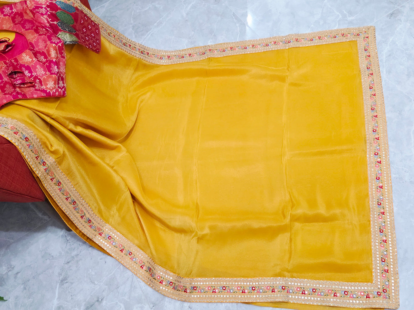 Designer Pure Soft Organza Tissue Saree - Sabyasachi Rangkart Blouse