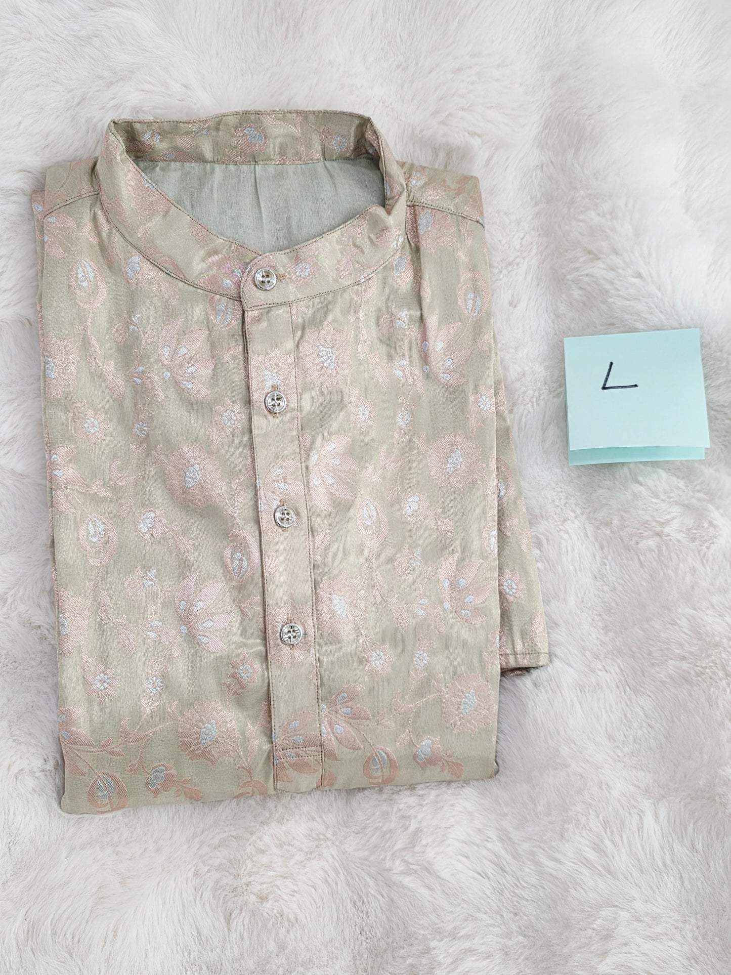 Men’s Tissue Banarasi Kurta – Size L