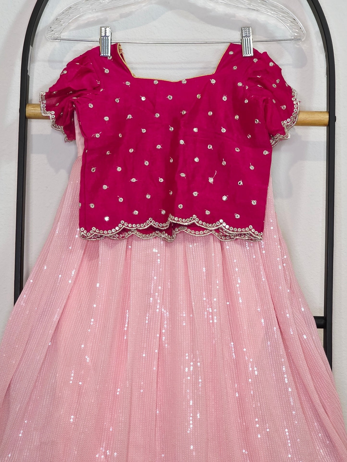 Soft Georgette Sequins Lehenga Set for Girls (3–4 Years)