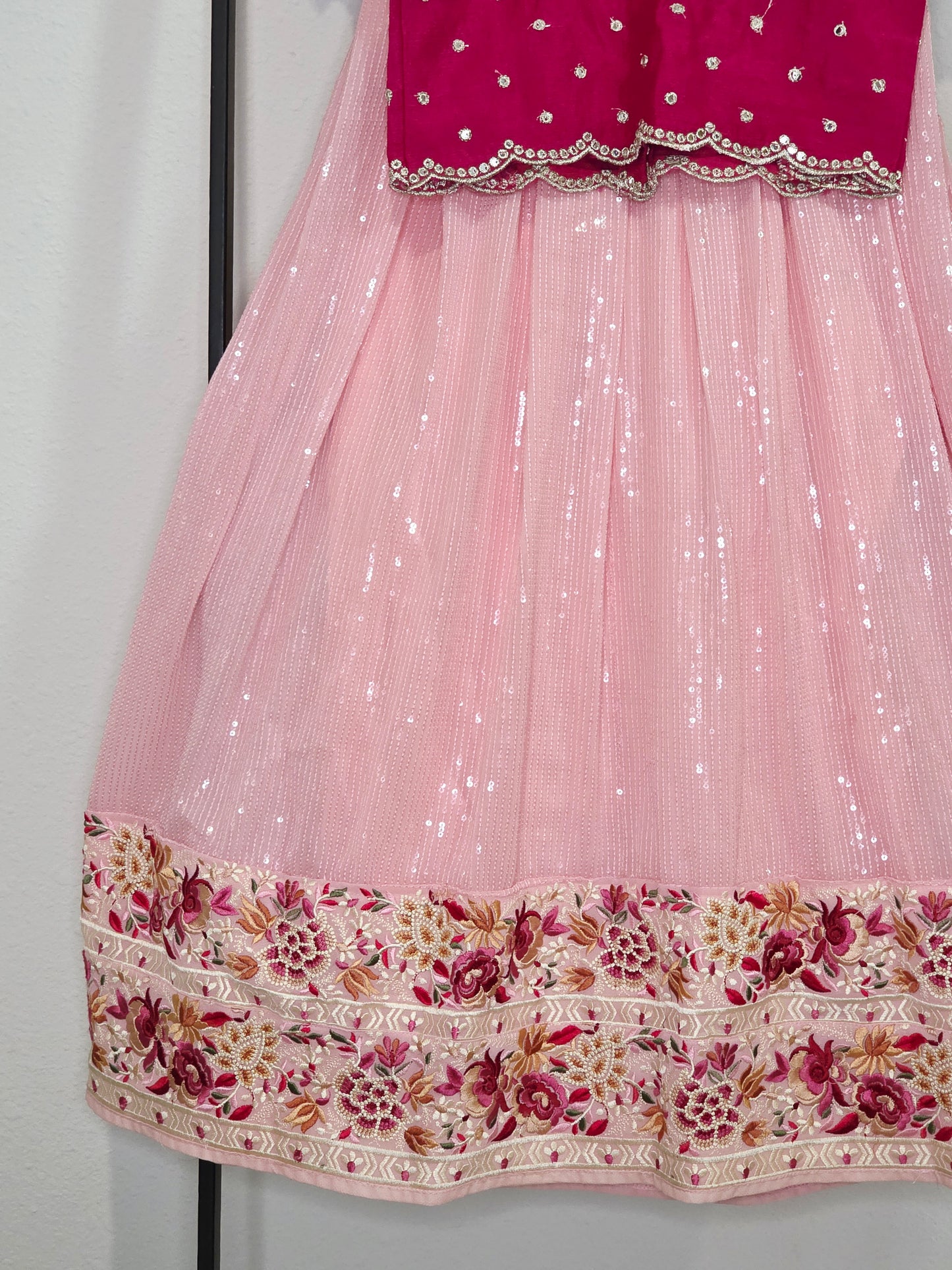 Soft Georgette Sequins Lehenga Set for Girls (3–4 Years)
