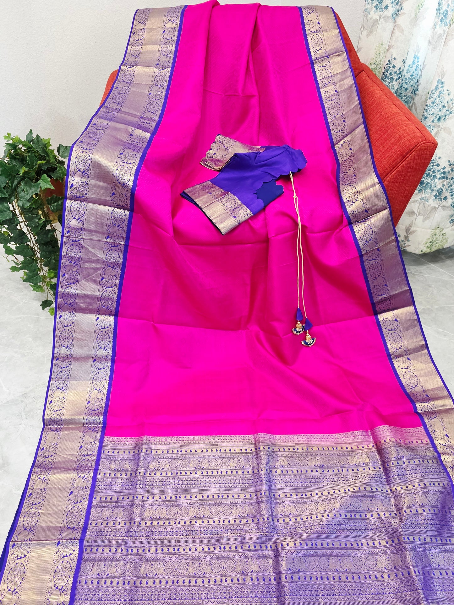 Pure Kanchi Soft Silk Saree - Blouse
