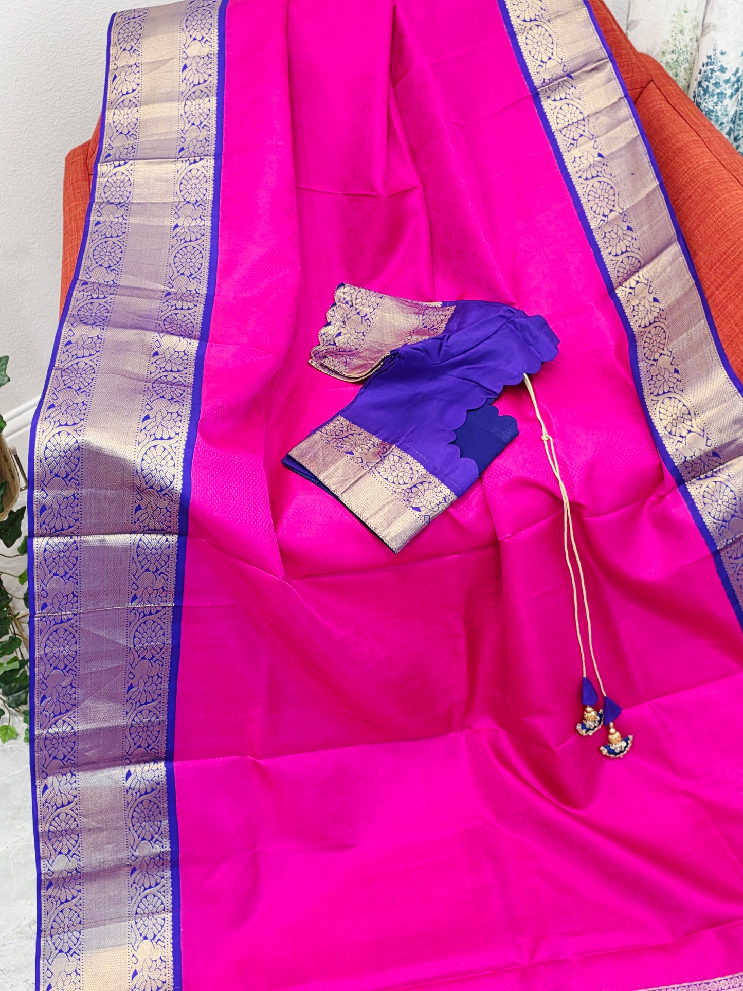 Pure Kanchi Soft Silk Saree - Blouse