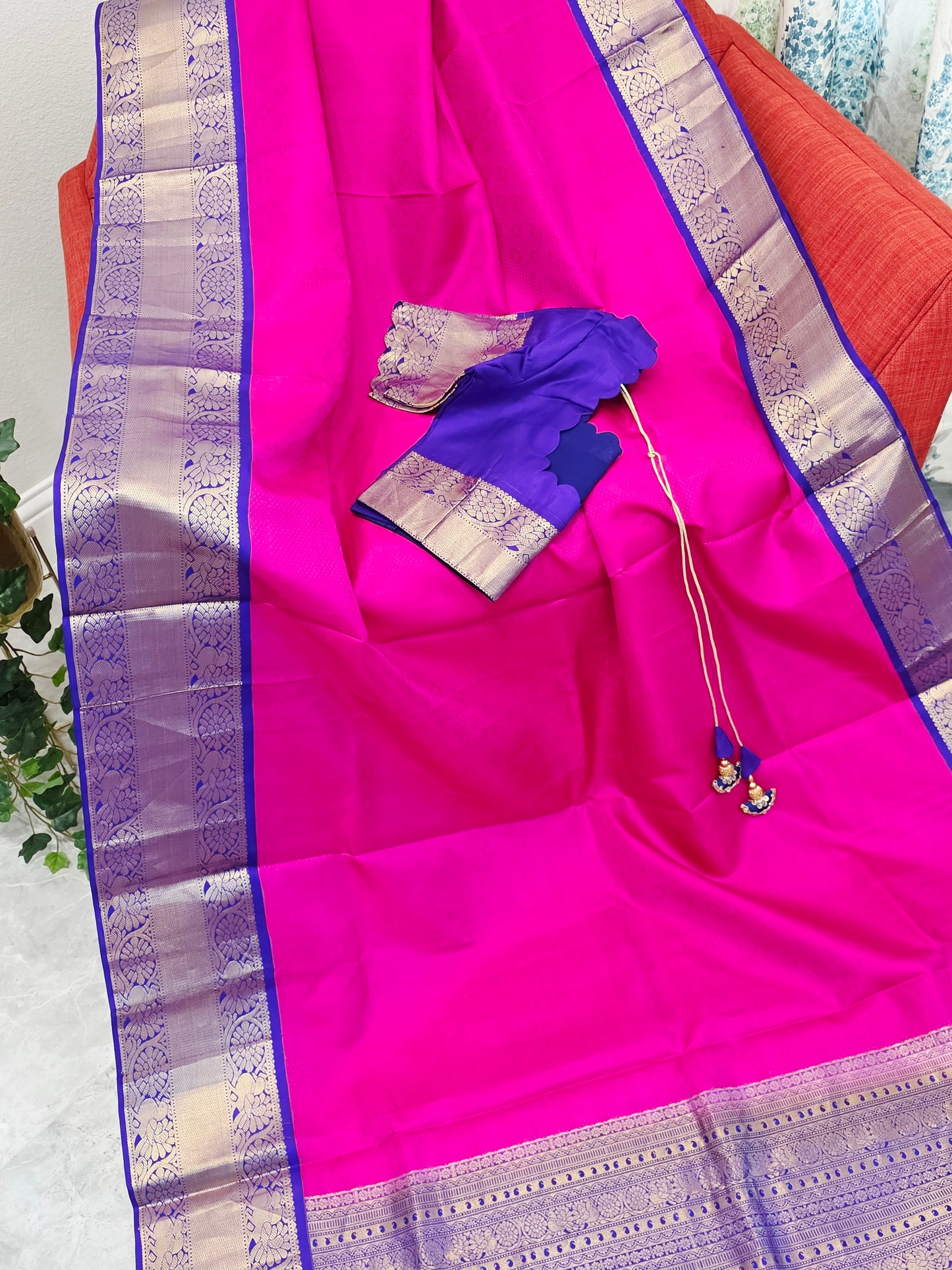 Pure Kanchi Soft Silk Saree - Blouse