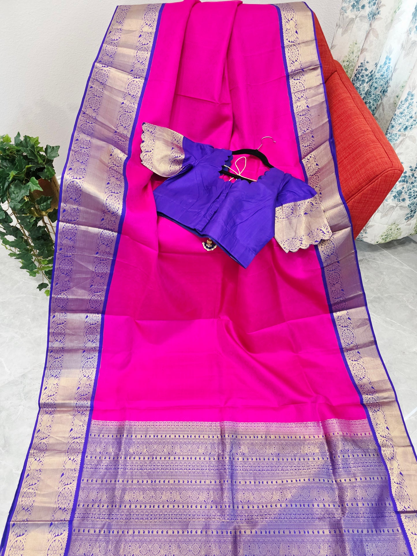 Pure Kanchi Soft Silk Saree - Blouse