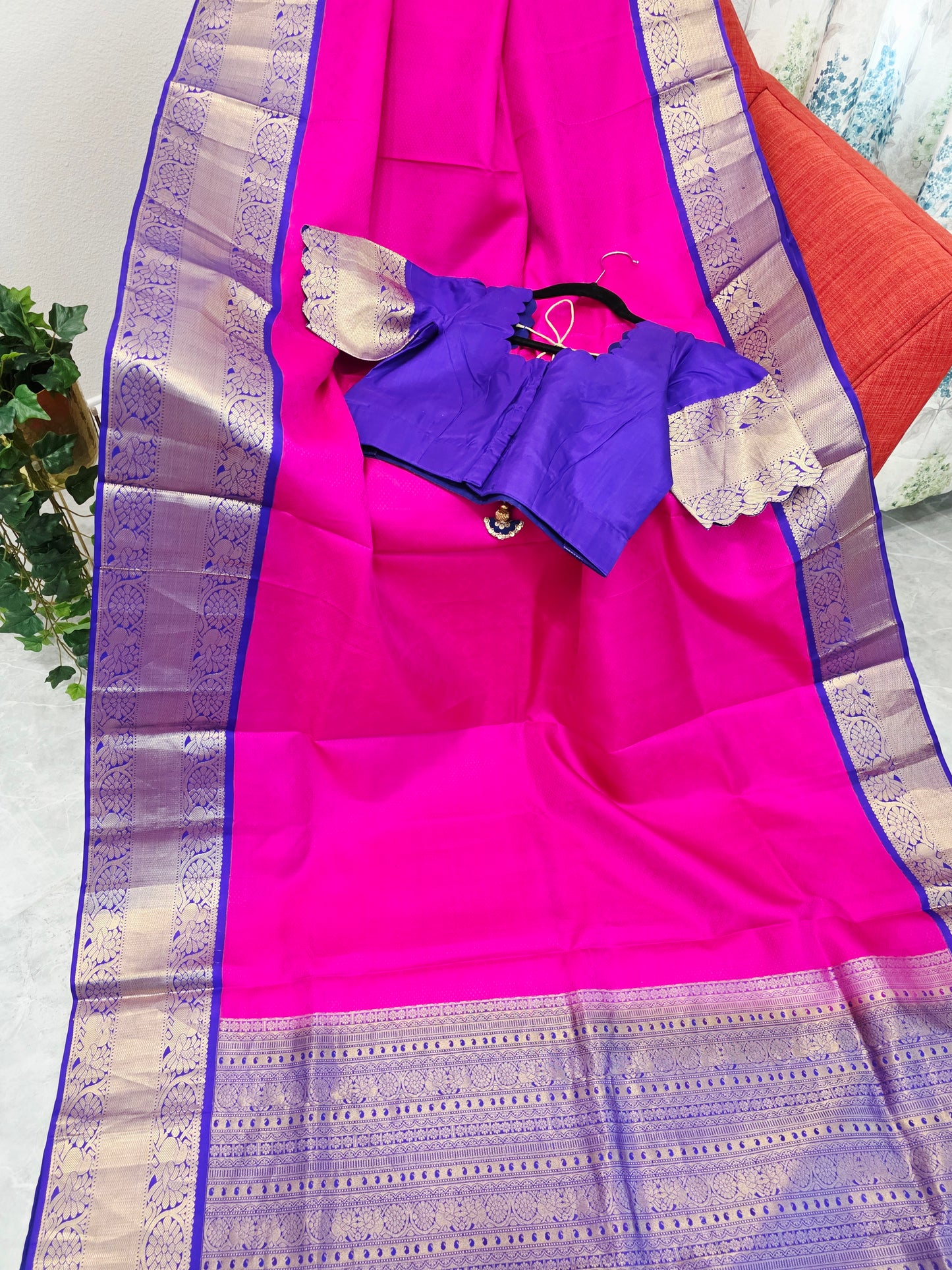 Pure Kanchi Soft Silk Saree - Blouse