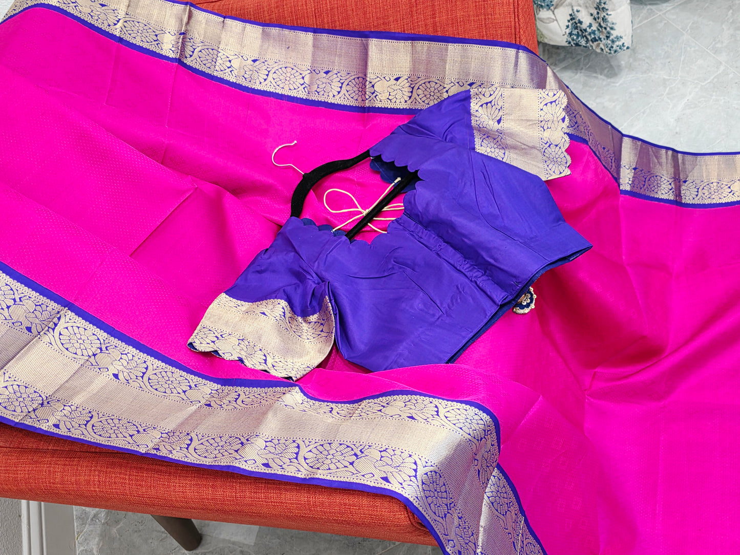 Pure Kanchi Soft Silk Saree - Blouse