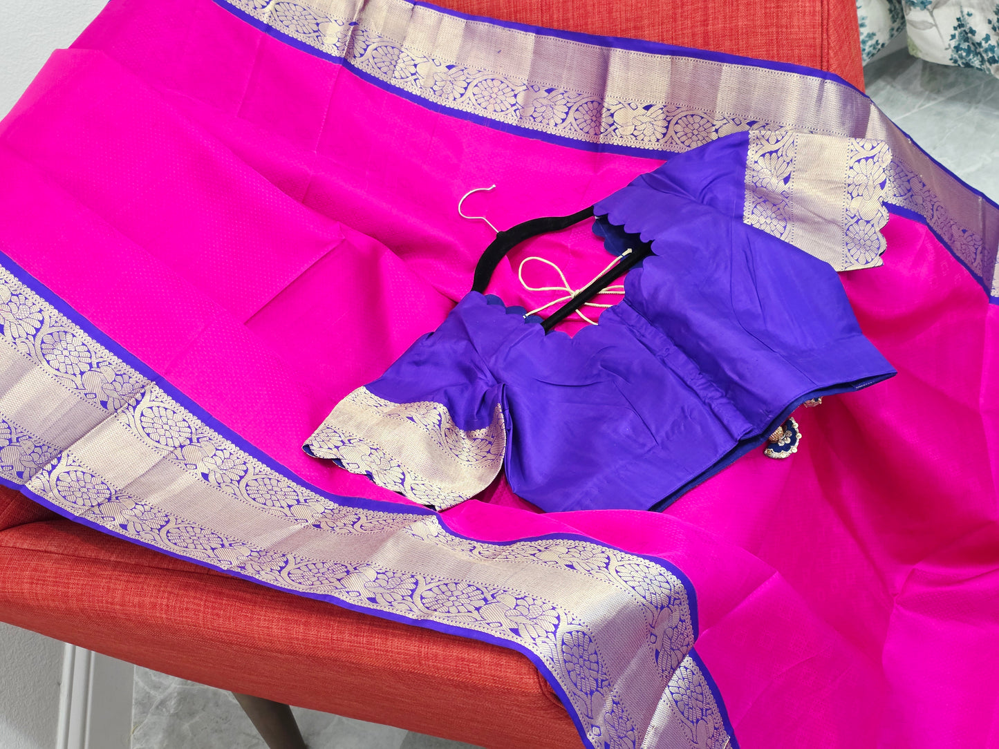 Pure Kanchi Soft Silk Saree - Blouse