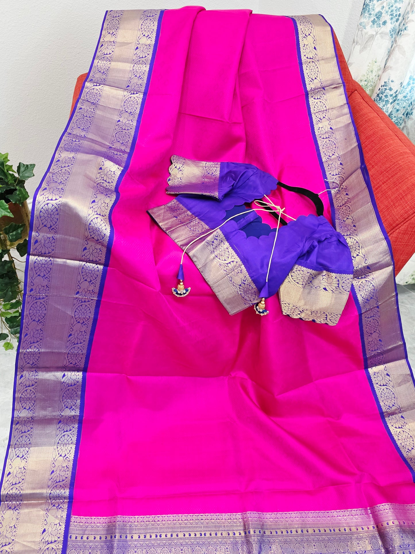 Pure Kanchi Soft Silk Saree - Blouse