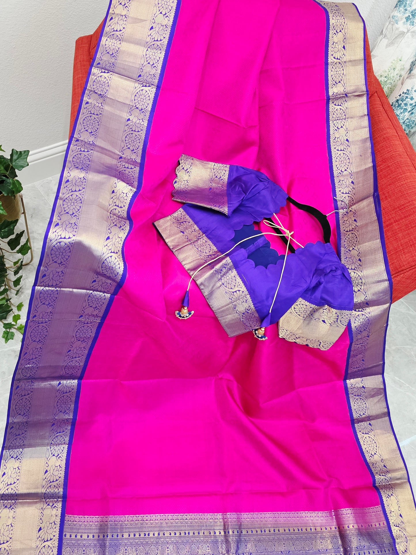 Pure Kanchi Soft Silk Saree - Blouse