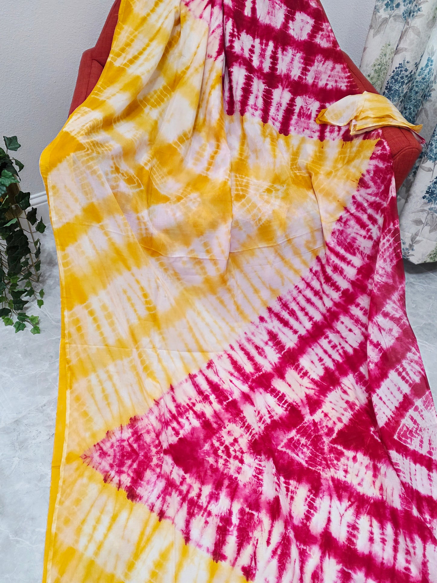 Tie & Dye Shibori Soft Mul Chanderi Silk Cotton Saree with Blouse – Elegant Ethnic & Festive Wear