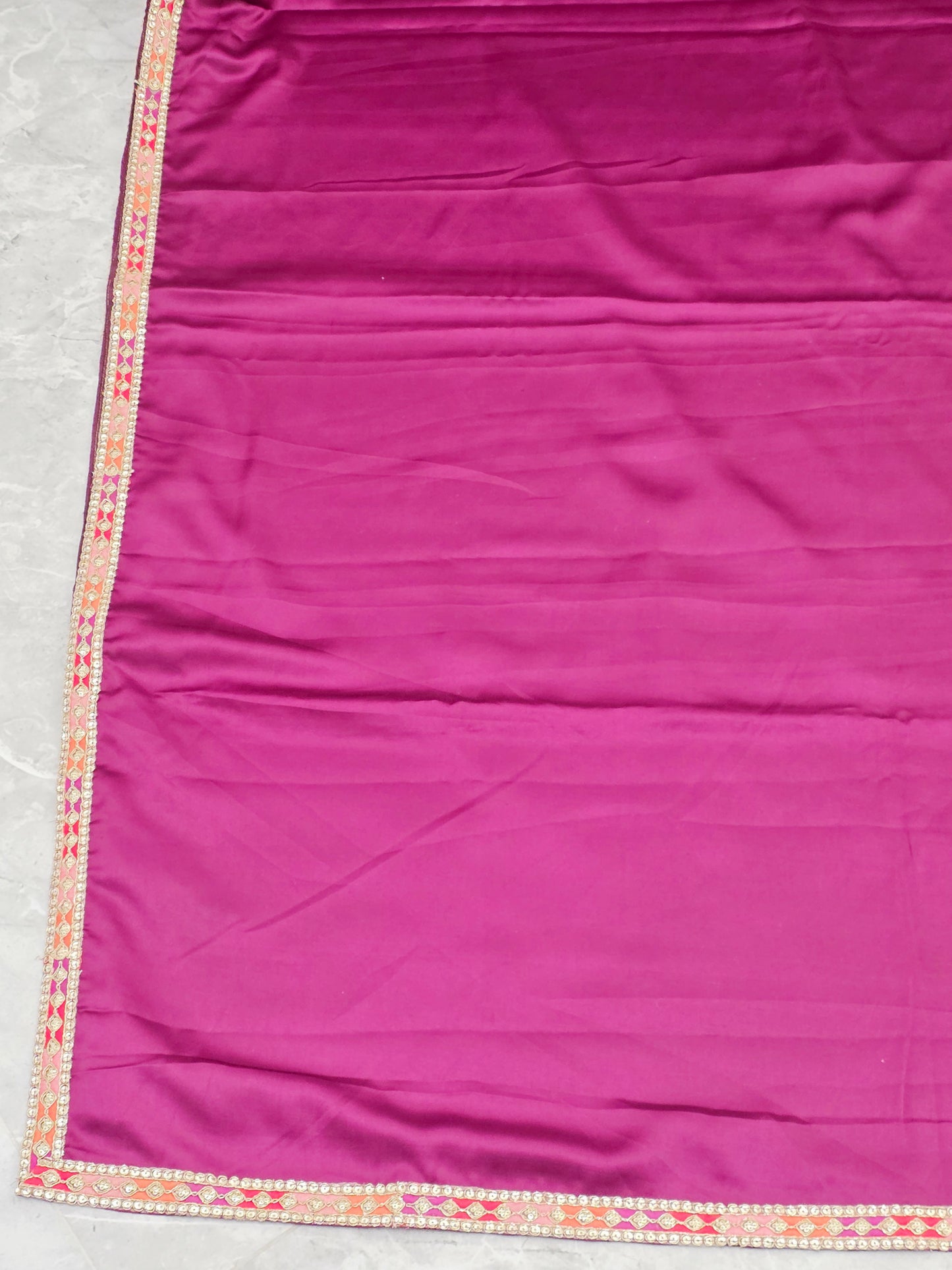 Royal Mulberry Wine Modal Silk Saree with Embroidered Tussar Blouse