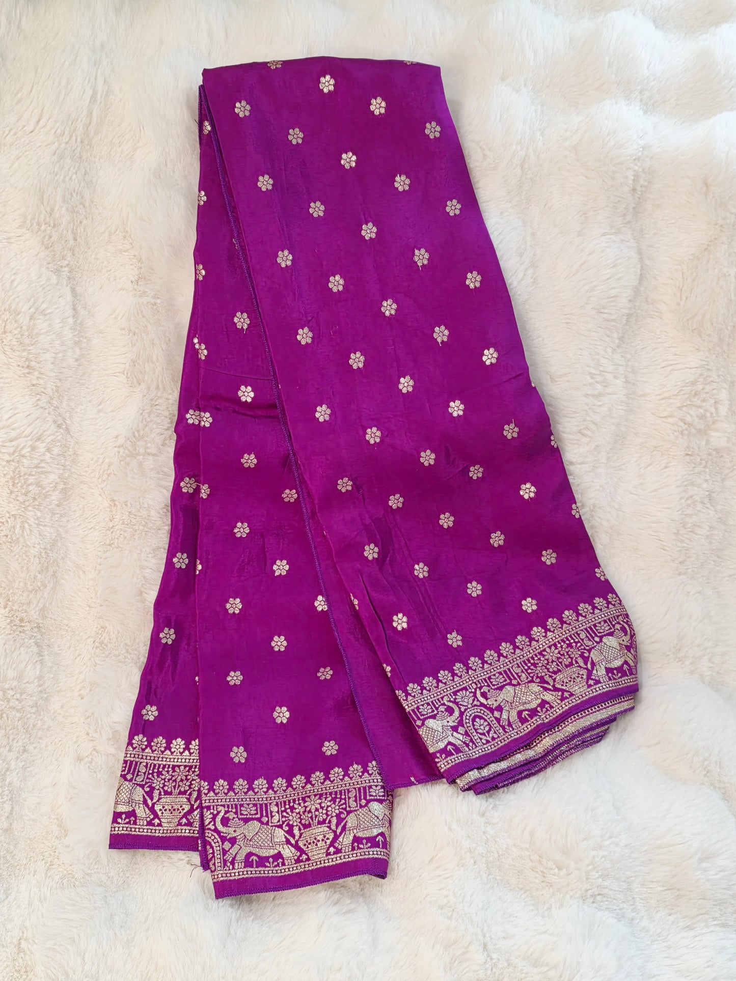 Royal Magenta Purple Munga Benarasi Dupatta for Lehenga & Dress Wear