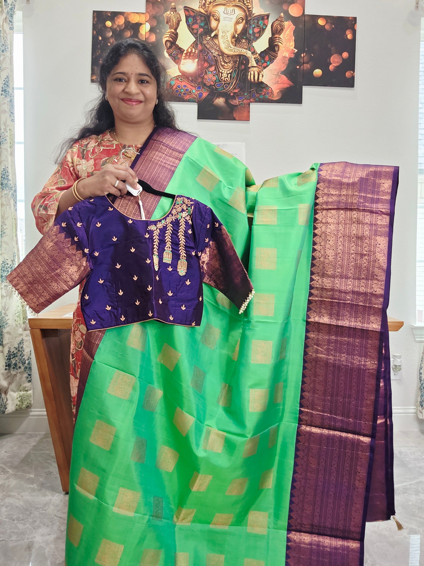Pure Kanchi Pattu Silk Saree - Blouse
