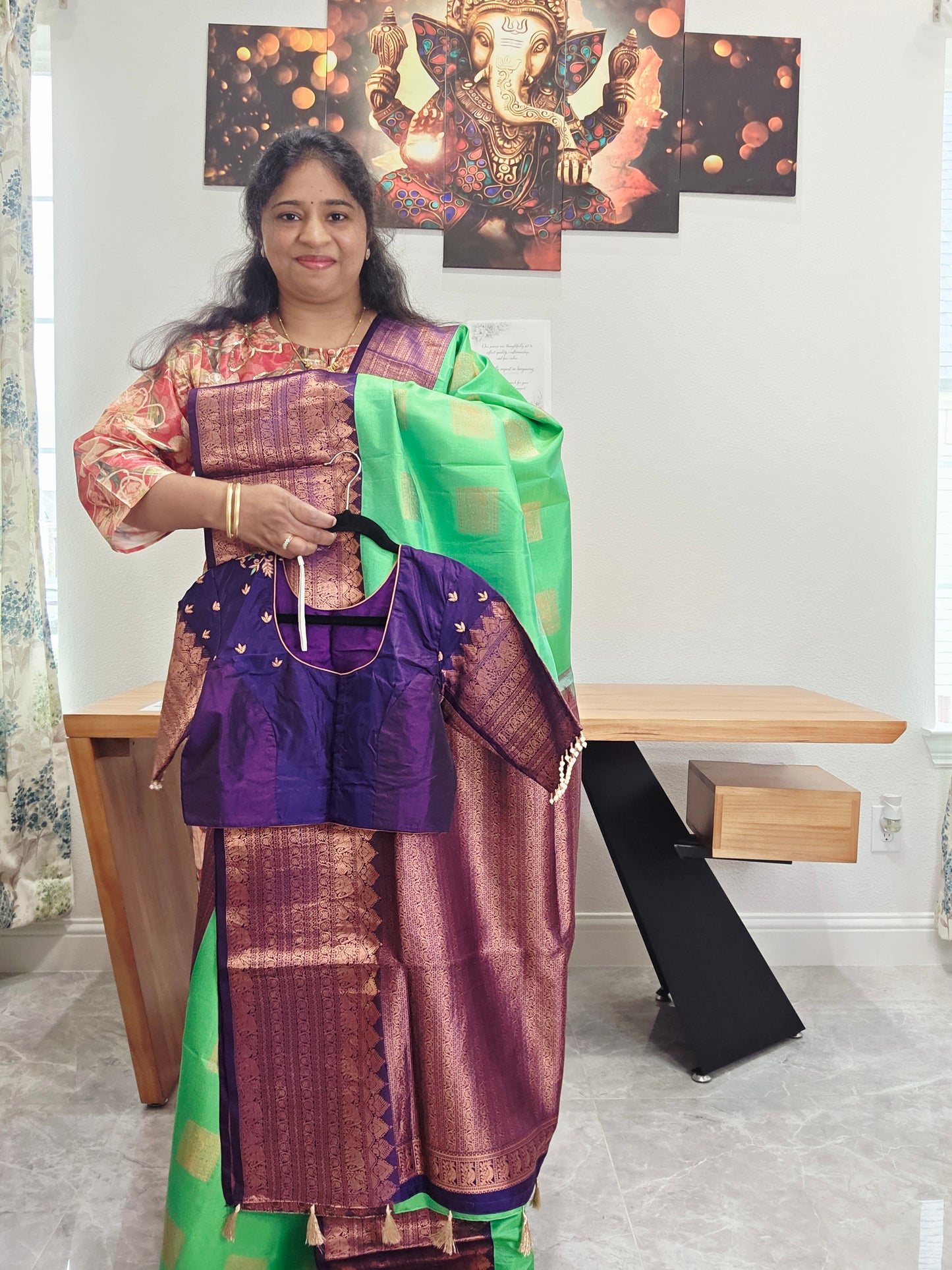 Pure Kanchi Pattu Silk Saree - Blouse