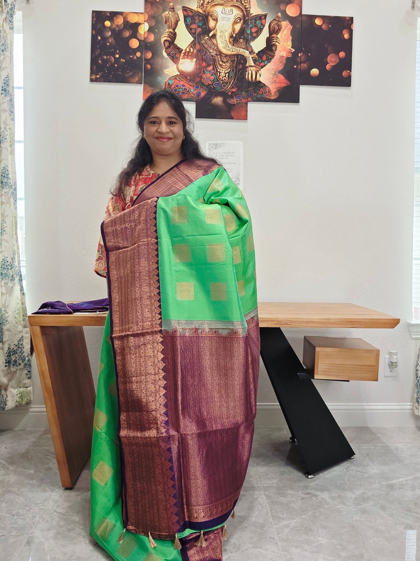 Pure Kanchi Pattu Silk Saree - Blouse