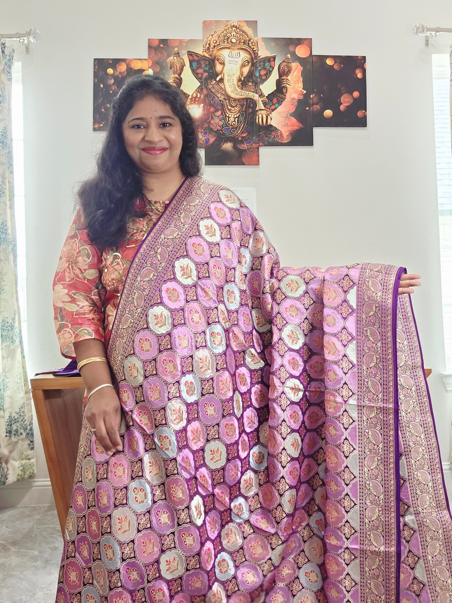 Premium Satin Banarasi Silk Saree | Contemporary Mashru Banarasi Crepe Silk | Stitched Blouse