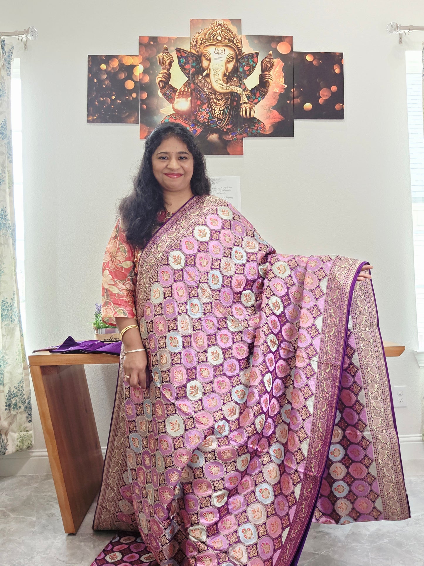 Premium Satin Banarasi Silk Saree | Contemporary Mashru Banarasi Crepe Silk | Stitched Blouse