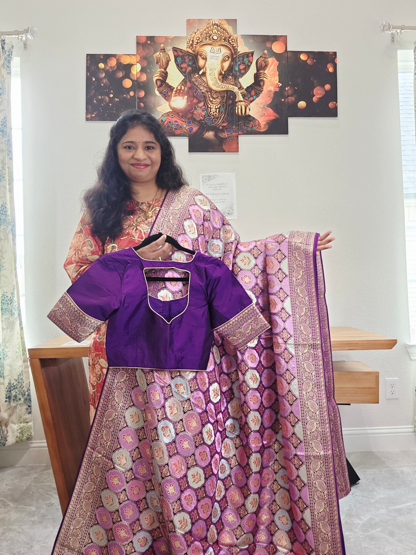 Premium Satin Banarasi Silk Saree | Contemporary Mashru Banarasi Crepe Silk | Stitched Blouse