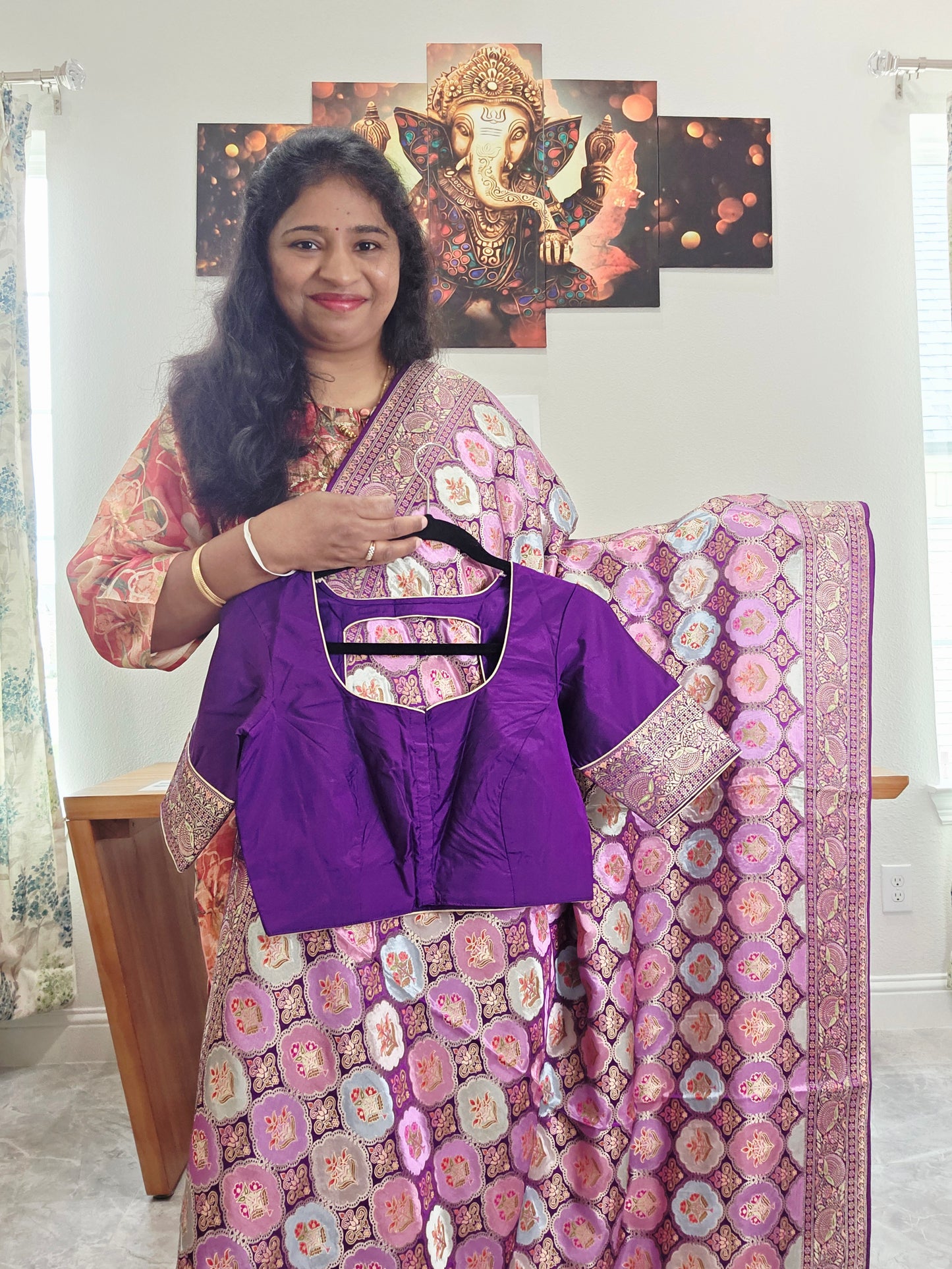 Premium Satin Banarasi Silk Saree | Contemporary Mashru Banarasi Crepe Silk | Stitched Blouse