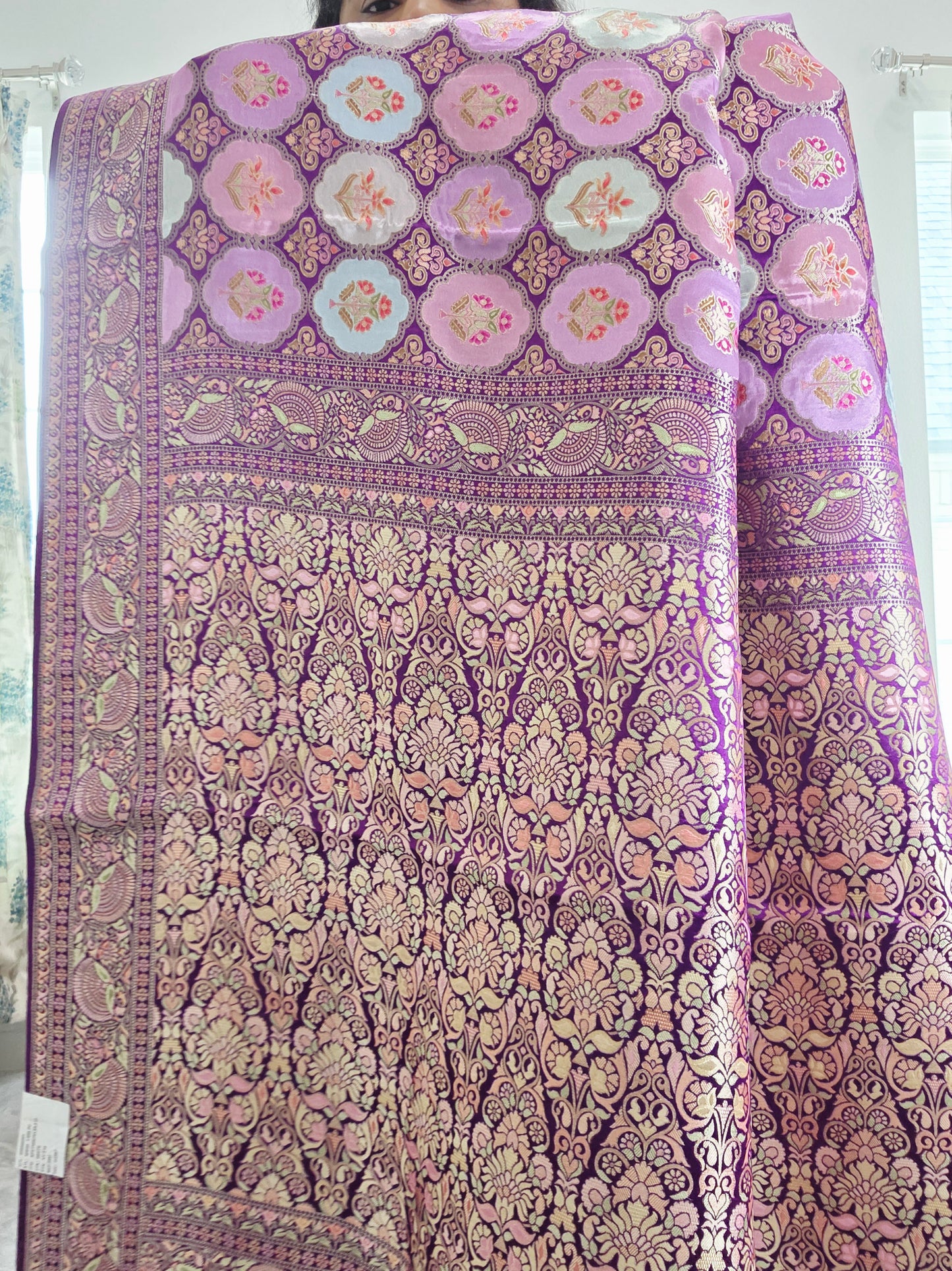 Premium Satin Banarasi Silk Saree | Contemporary Mashru Banarasi Crepe Silk | Stitched Blouse