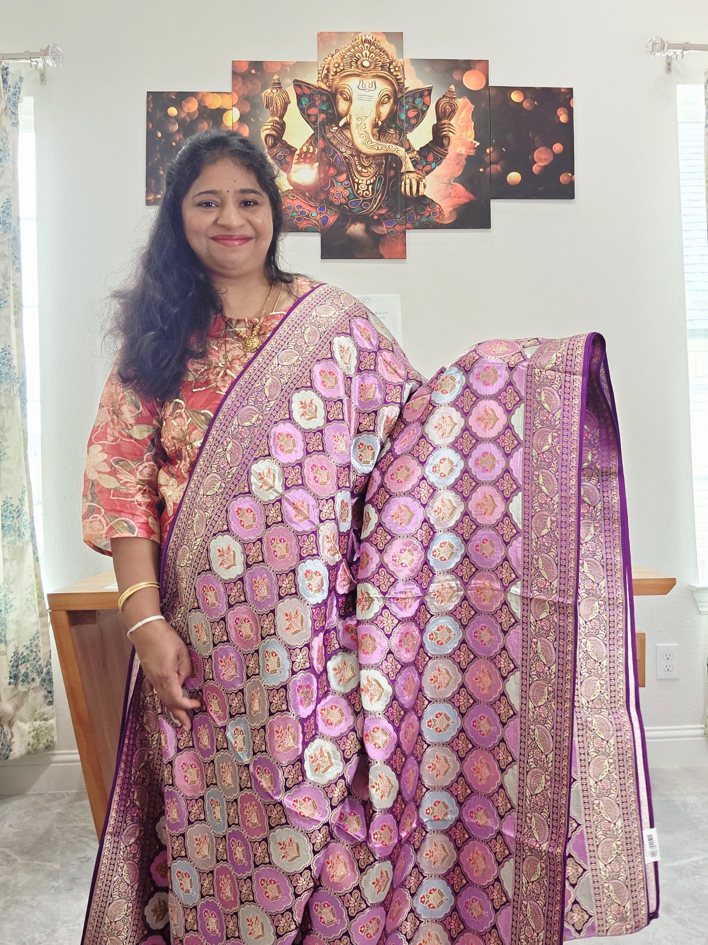 Premium Satin Banarasi Silk Saree | Contemporary Mashru Banarasi Crepe Silk | Stitched Blouse