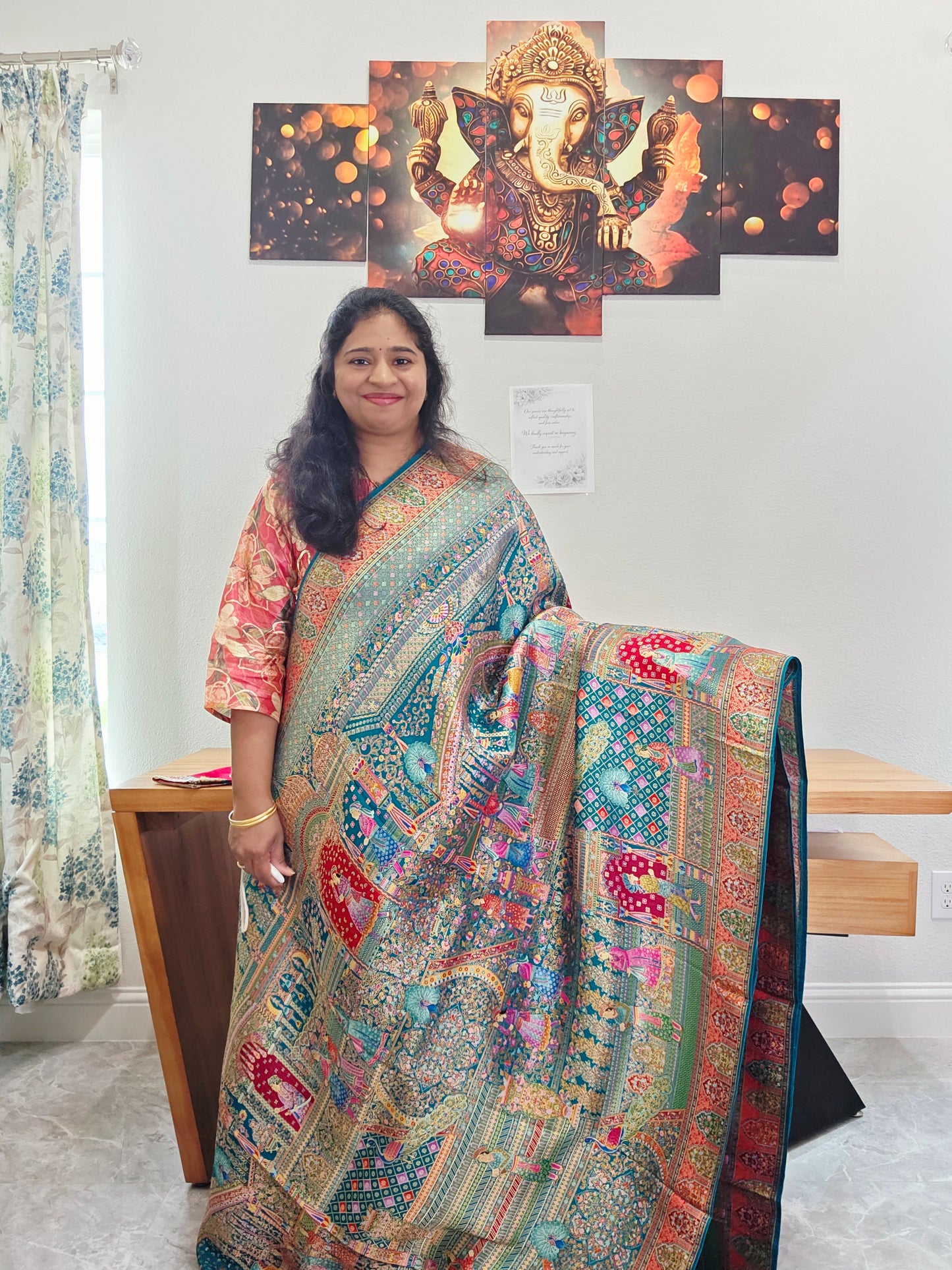 Trending Benarasi Silk All Over Kashmiri Emporium Designer Saree - Blouse