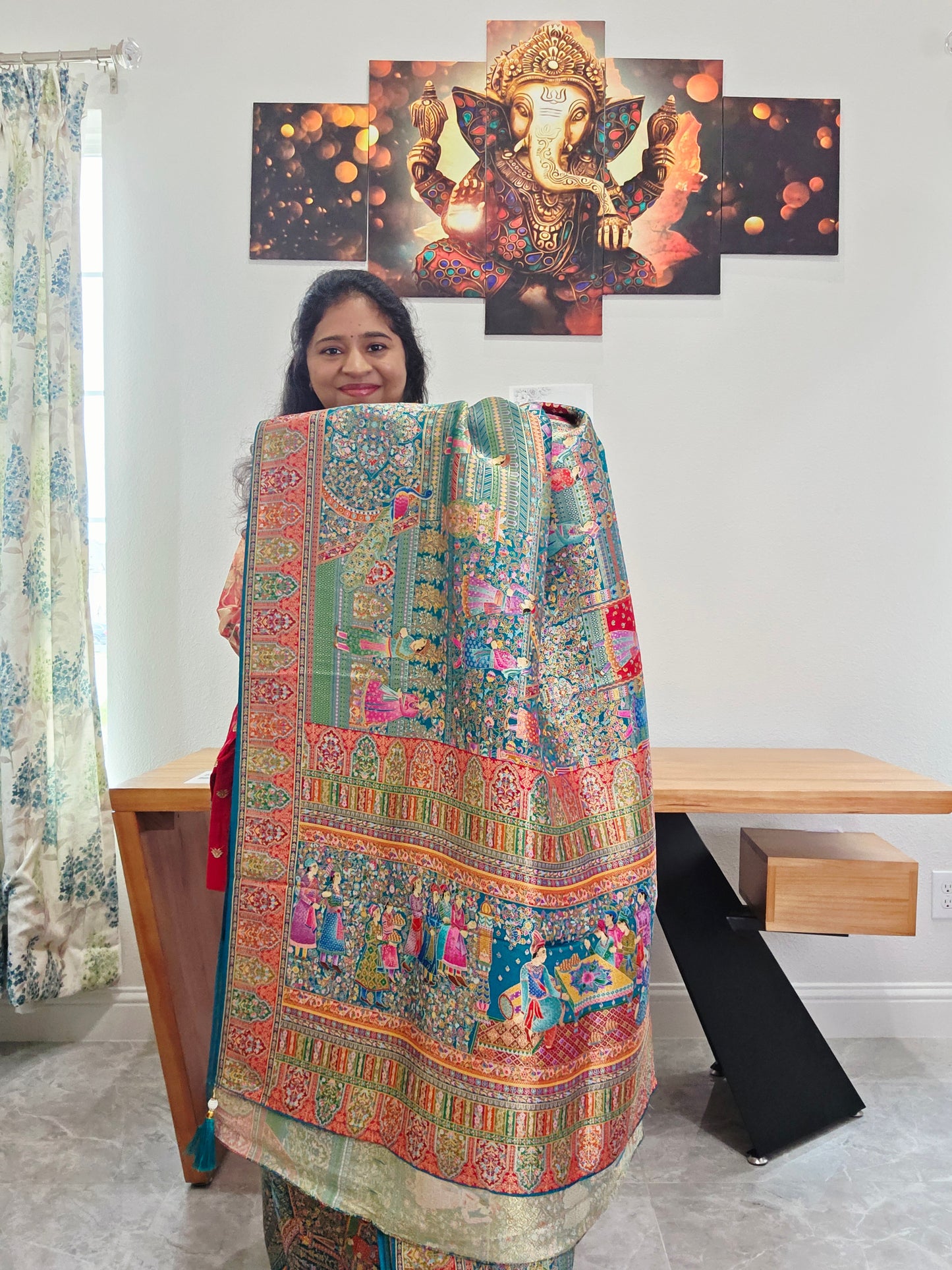 Trending Benarasi Silk All Over Kashmiri Emporium Designer Saree - Blouse