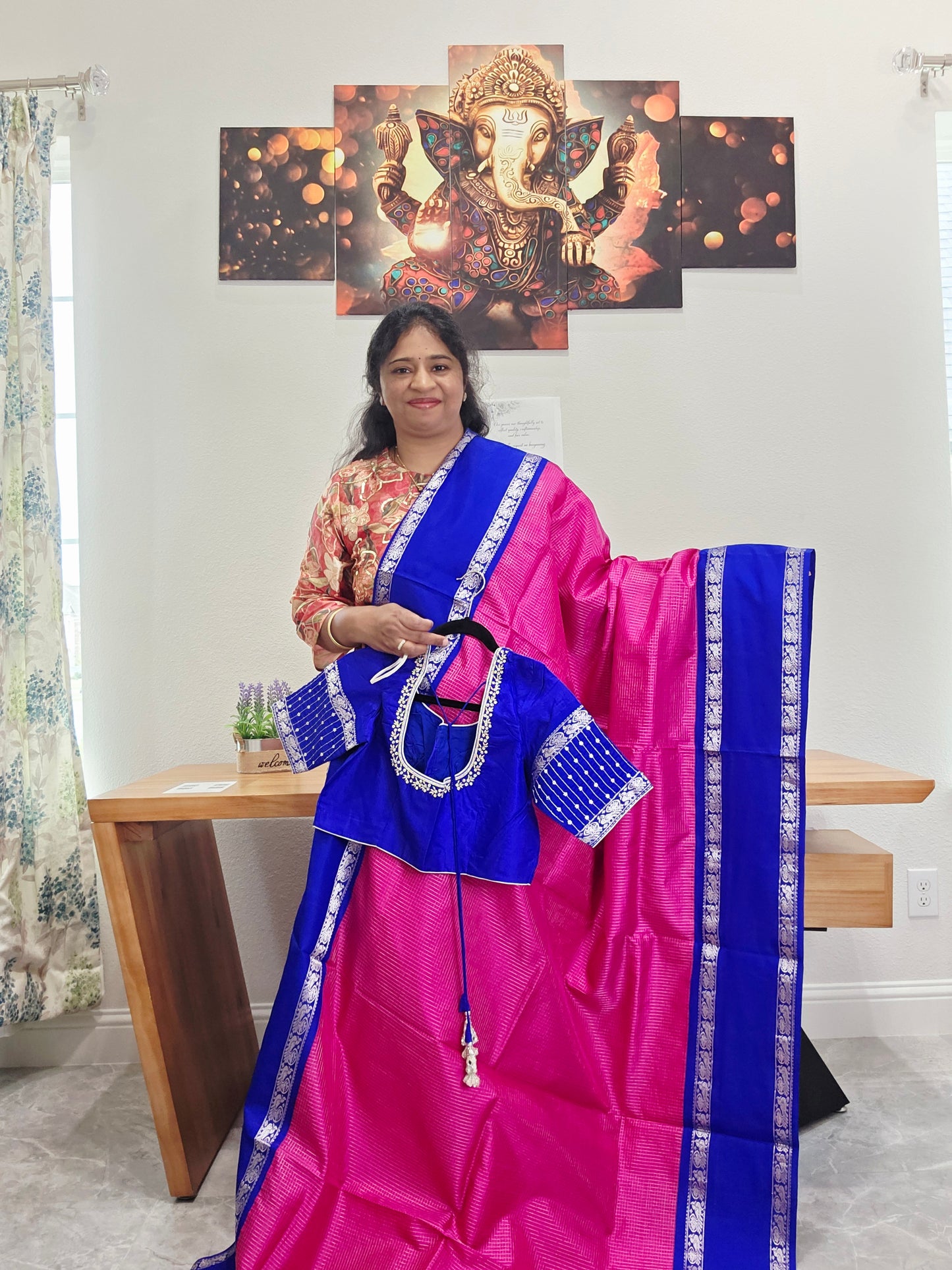 Pure Arni Pattu Kancheepuram Saree - Maggam Blouse