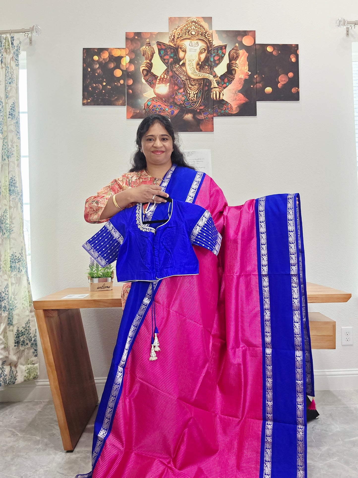 Pure Arni Pattu Kancheepuram Saree - Maggam Blouse