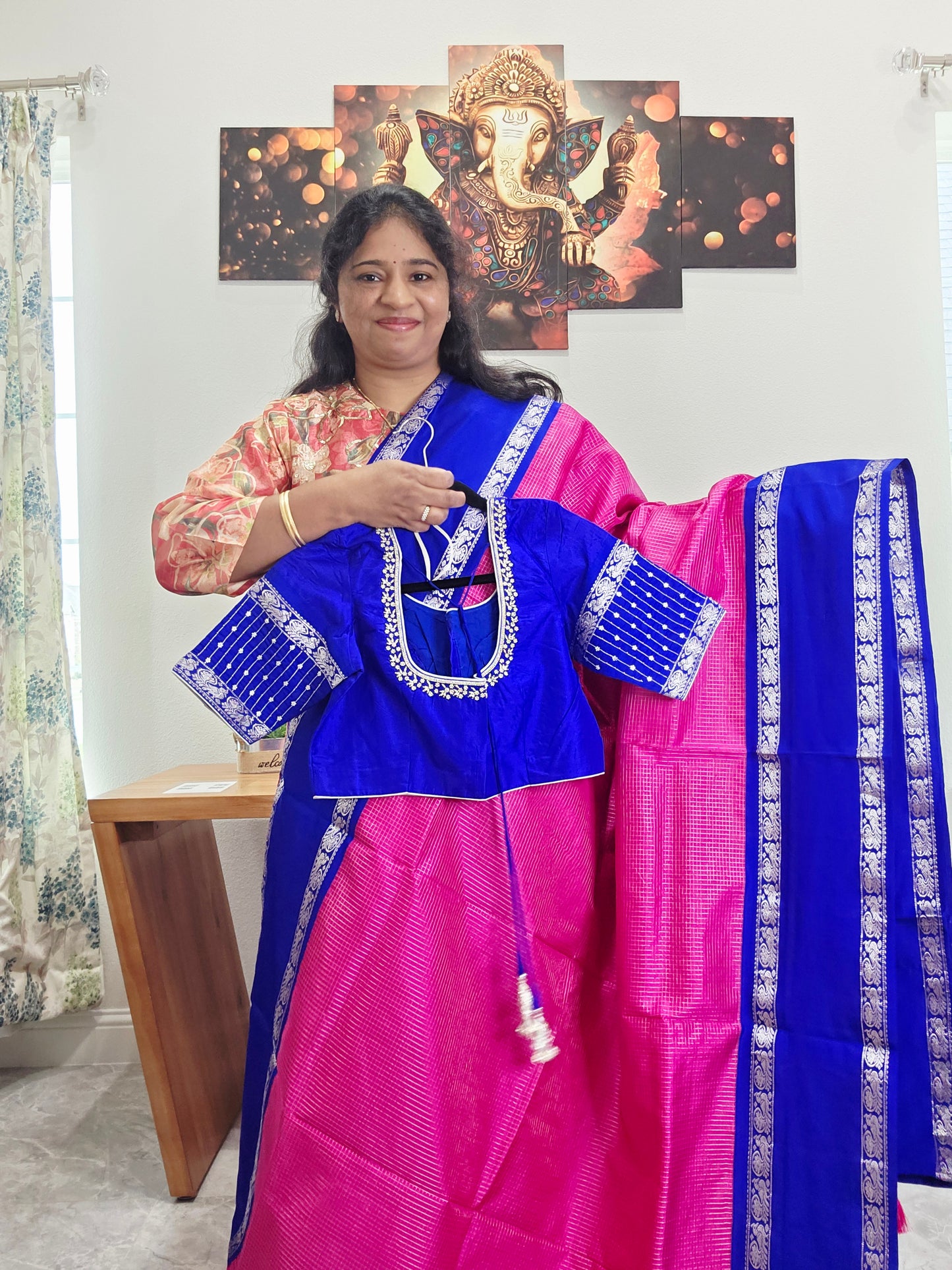 Pure Arni Pattu Kancheepuram Saree - Maggam Blouse