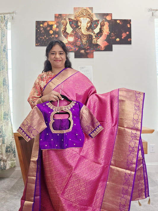 Kanchi Soft Silk Designer Saree - Maggam Blouse