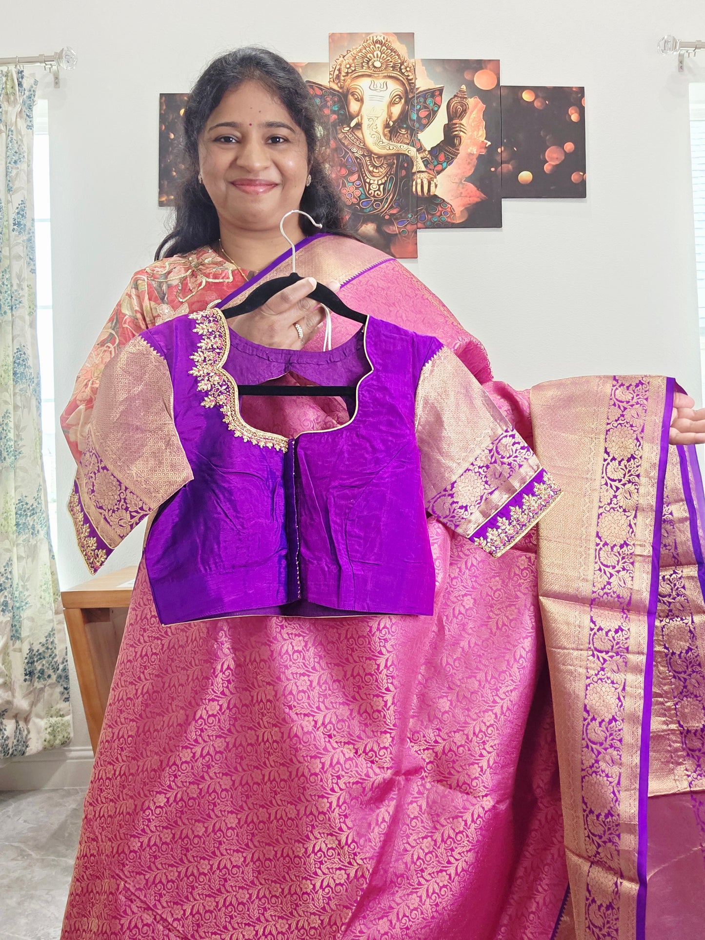 Kanchi Soft Silk Designer Saree - Maggam Blouse
