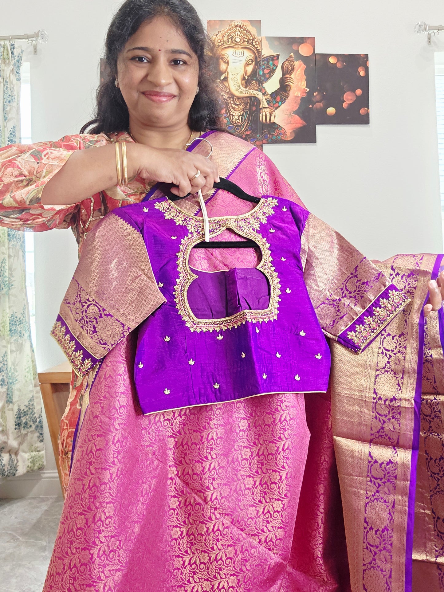 Kanchi Soft Silk Designer Saree - Maggam Blouse