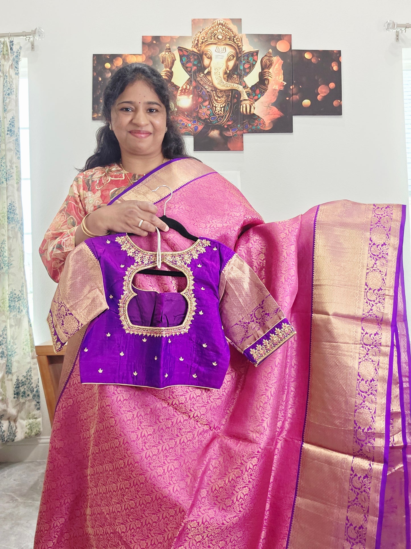 Kanchi Soft Silk Designer Saree - Maggam Blouse