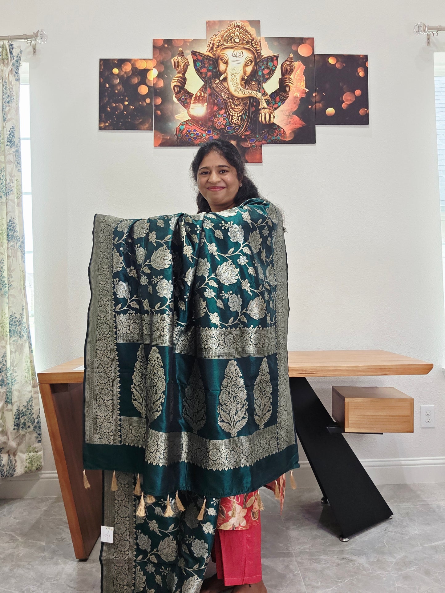 Pure Benarasi Katan Silk All Over Designer Saree - Maggam Blouse