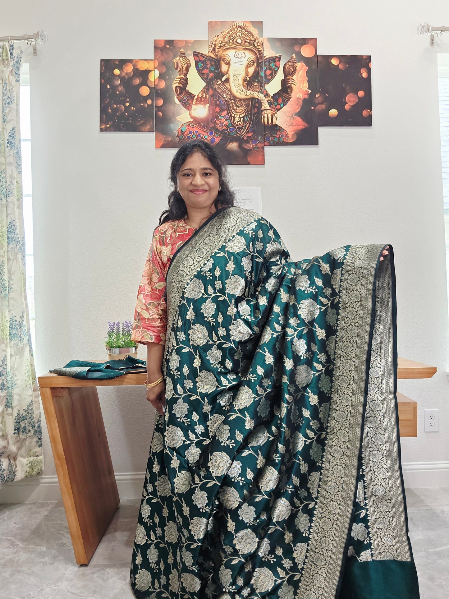 Pure Benarasi Katan Silk All Over Designer Saree - Maggam Blouse