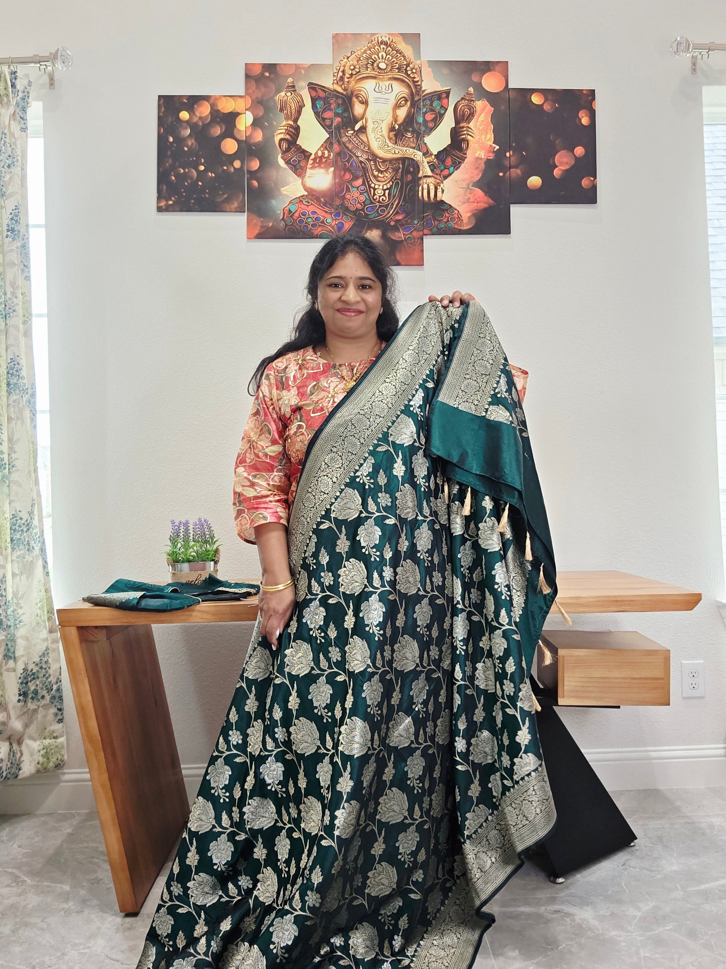 Pure Benarasi Katan Silk All Over Designer Saree - Maggam Blouse