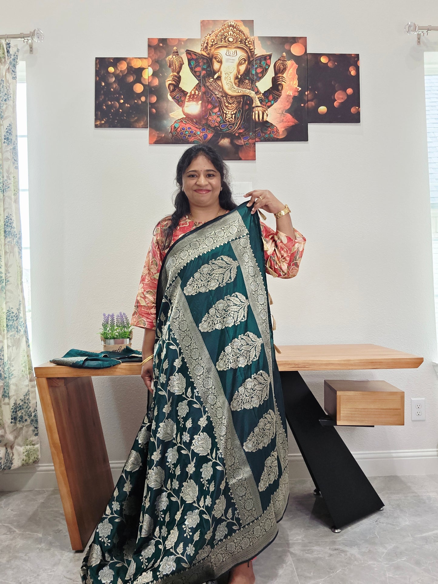 Pure Benarasi Katan Silk All Over Designer Saree - Maggam Blouse