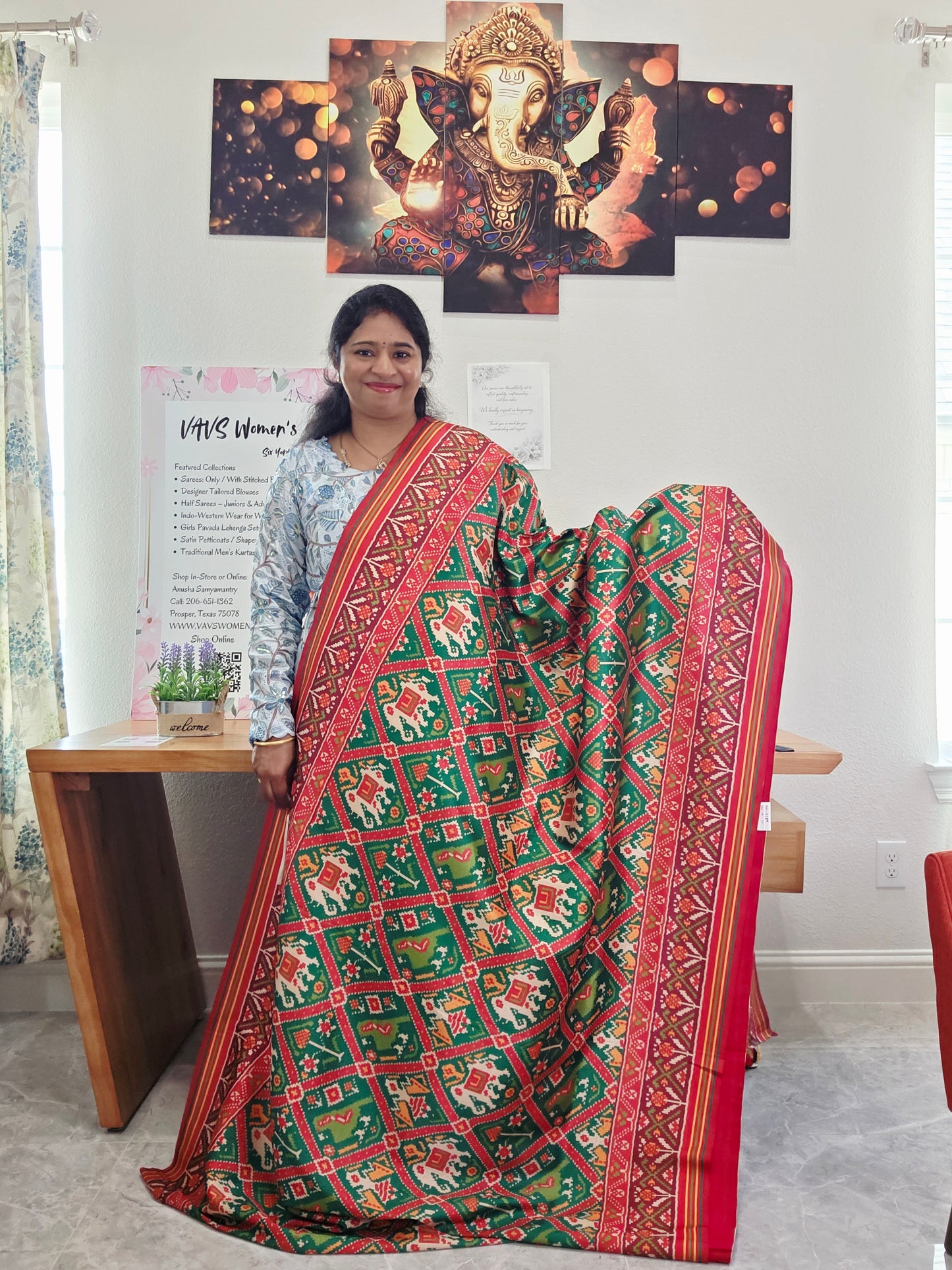 Blended Viscose Spun Silk Kalamkari Digital Print Saree - Blouse