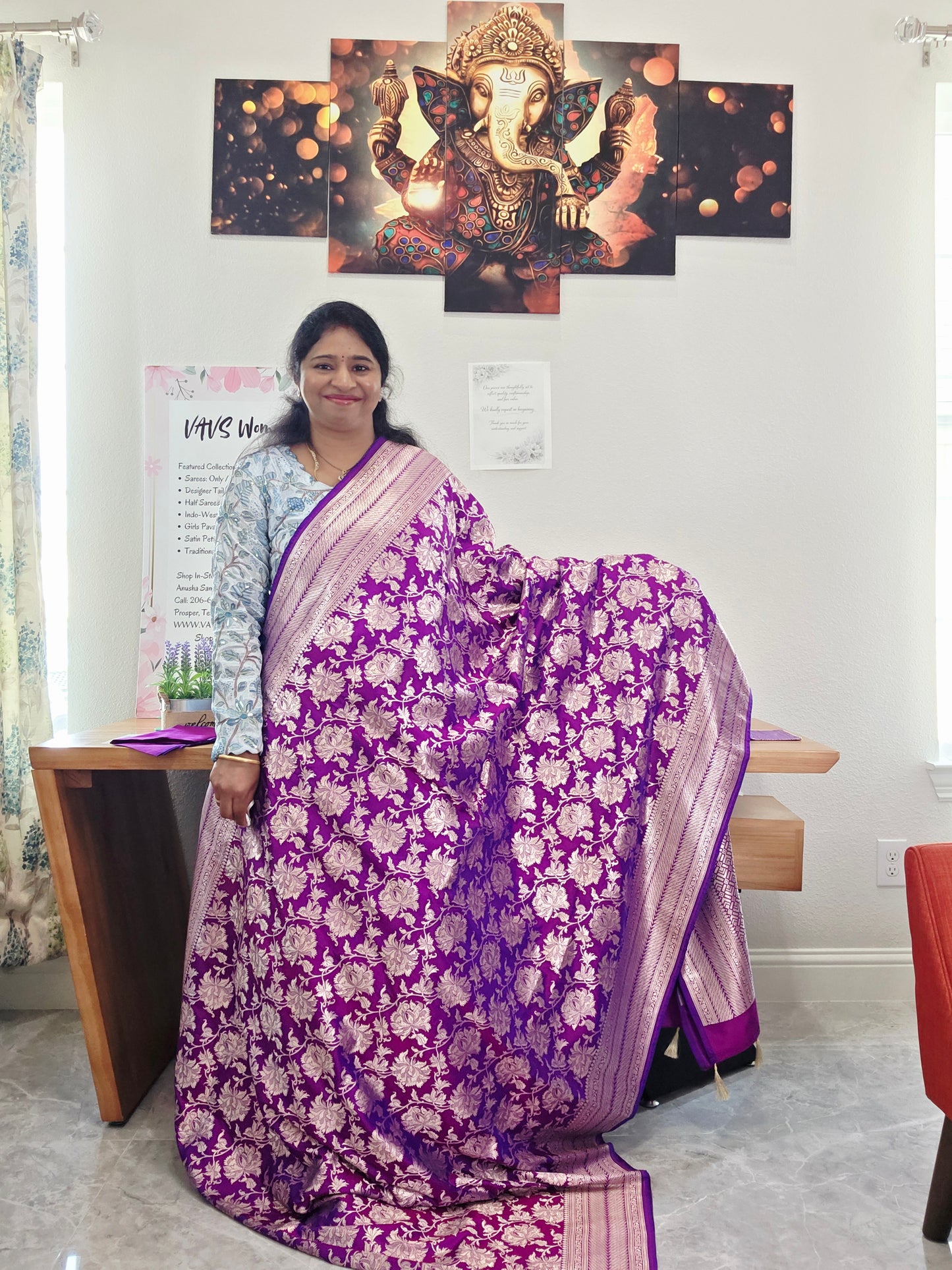 Pure Benarasi Katan Silk All Over Designer Saree - Pure Rawsilk Maggam Blouse