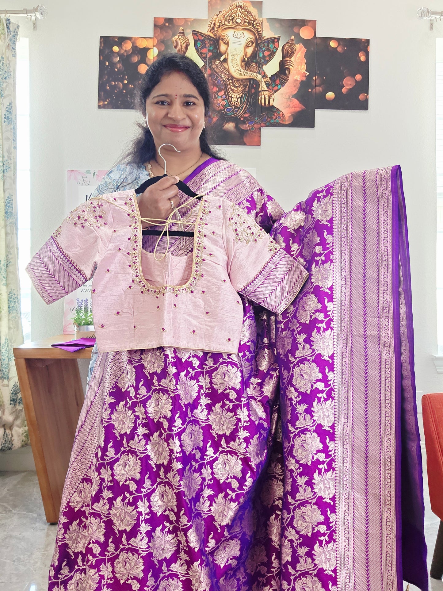 Pure Benarasi Katan Silk All Over Designer Saree - Pure Rawsilk Maggam Blouse